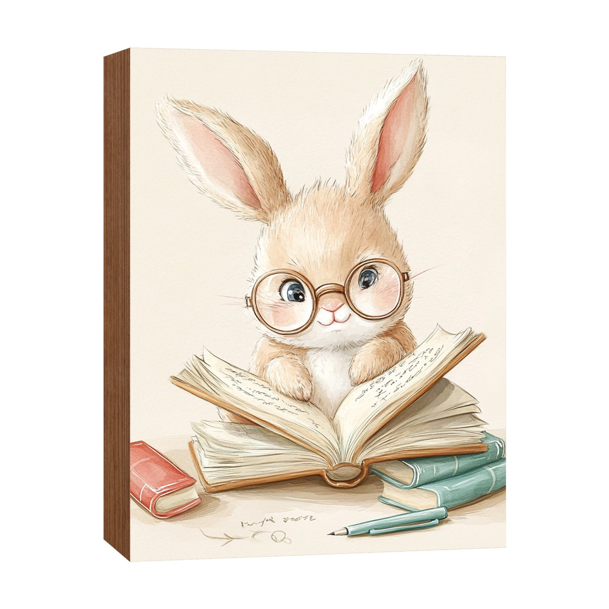 Bunny Shelf Sitter 4.5x6 — Handcrafted Birch Wood Easter &amp; Spring Décor for Bookshelf &amp; Console Table | Bunny Gift - LifeSong Milestones