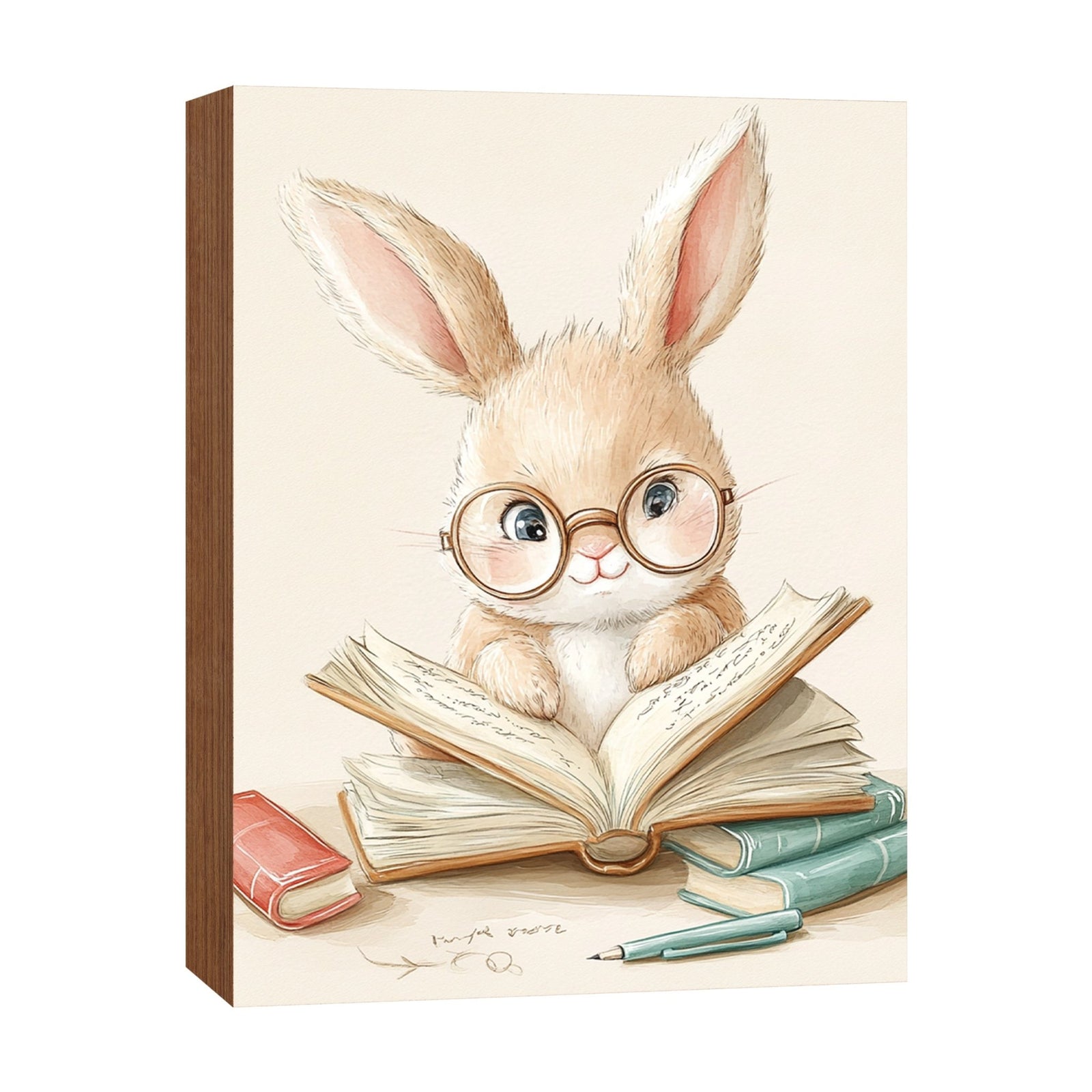 Bunny Shelf Sitter 4.5x6 — Handcrafted Birch Wood Easter & Spring Décor for Bookshelf & Console Table | Bunny Gift - LifeSong Milestones