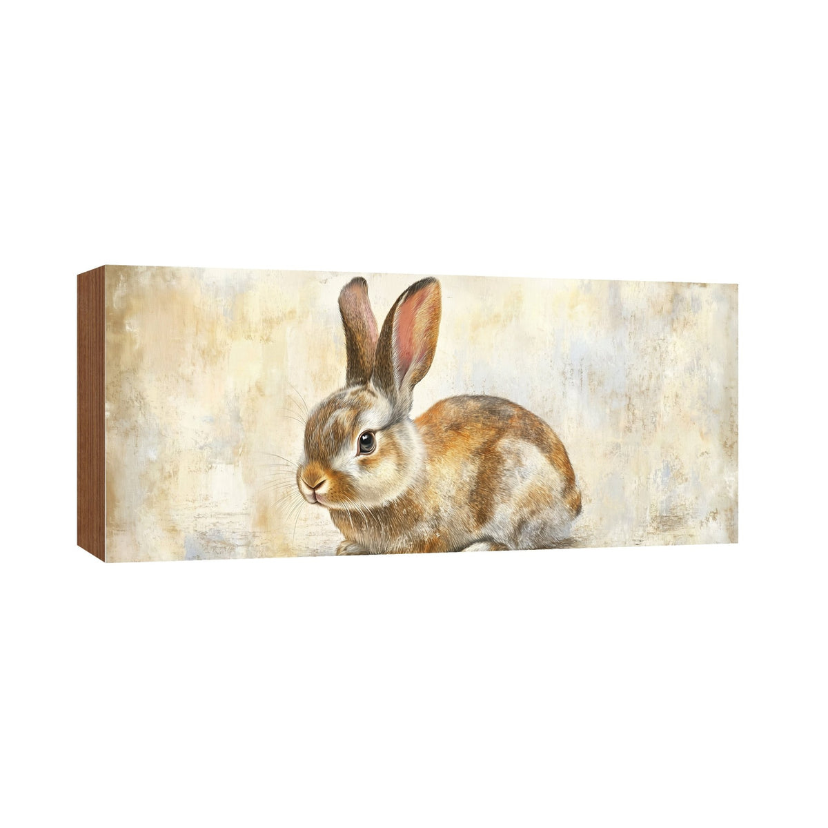 Bunny Shelf Sitter 4x10 — Wide Handcrafted Wood Easter & Spring Décor for Mantel & Console Table | Bunny Gift - LifeSong Milestones