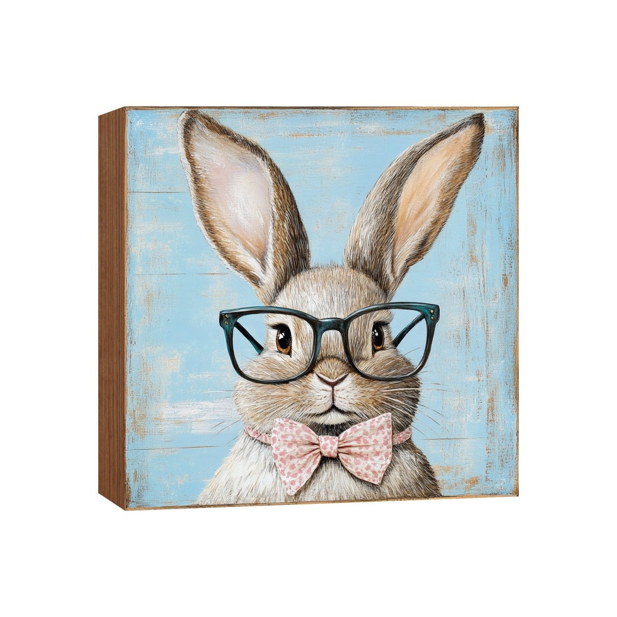 Bunny Shelf Sitter 5x5 — Handcrafted Birch Wood Easter & Spring Décor for Tiered Tray & Shelf | Bunny Gift - LifeSong Milestones