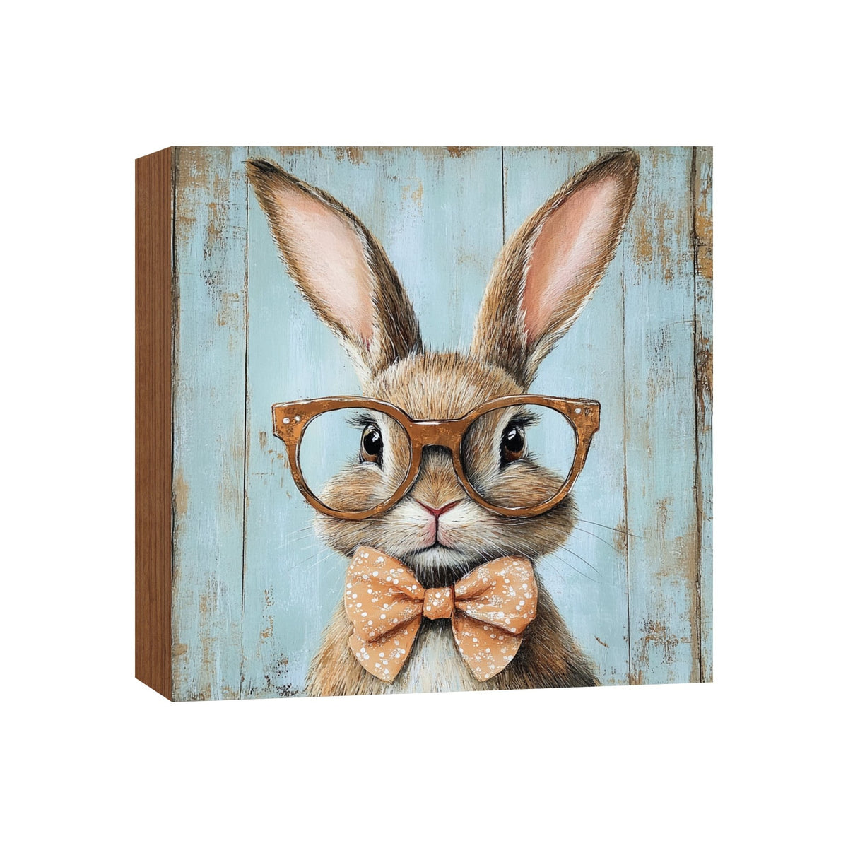 Bunny Shelf Sitter 5x5 — Handcrafted Birch Wood Easter & Spring Décor for Tiered Tray & Shelf | Bunny Gift - LifeSong Milestones