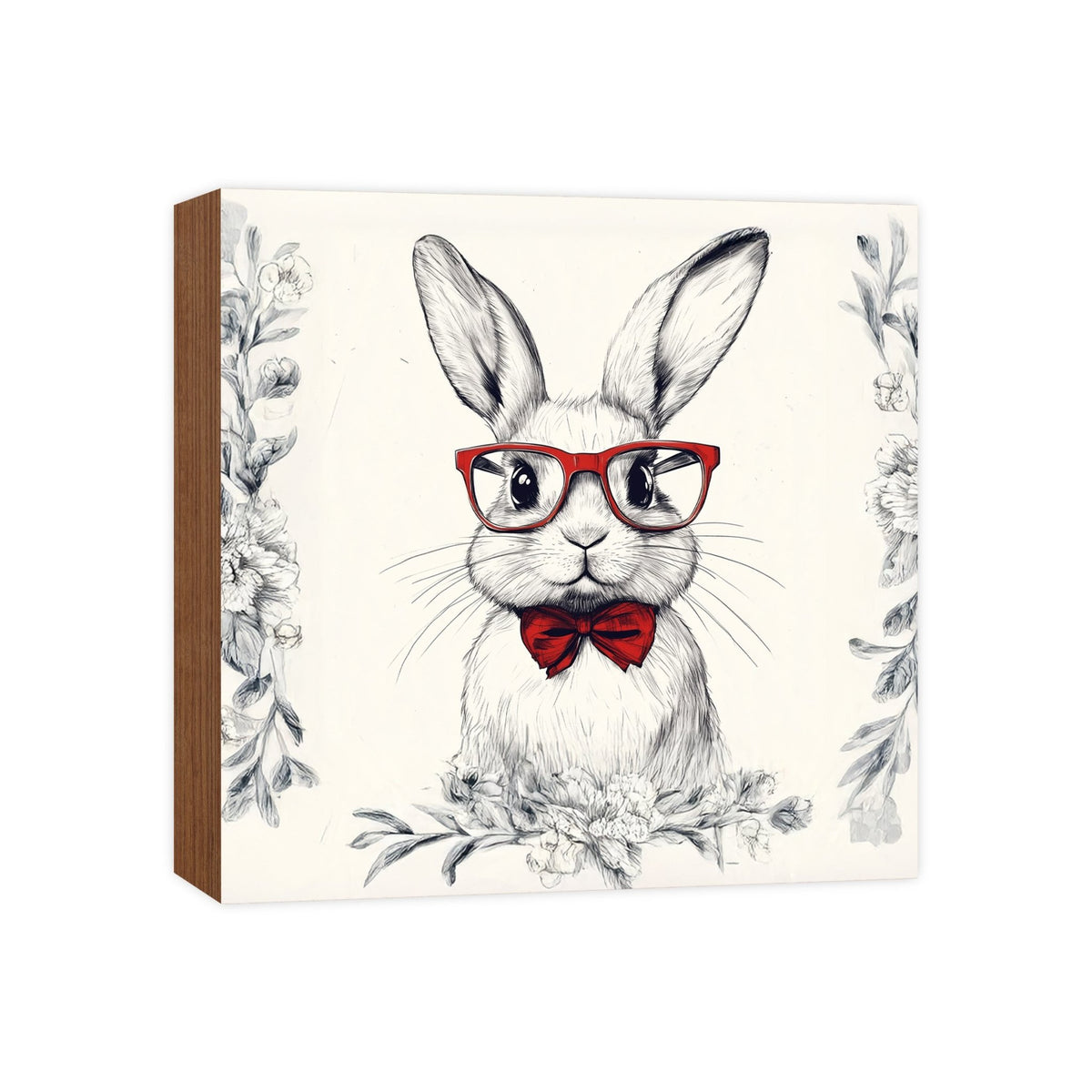 Bunny Shelf Sitter 5x5 — Handcrafted Birch Wood Easter & Spring Décor for Tiered Tray & Shelf | Bunny Gift - LifeSong Milestones