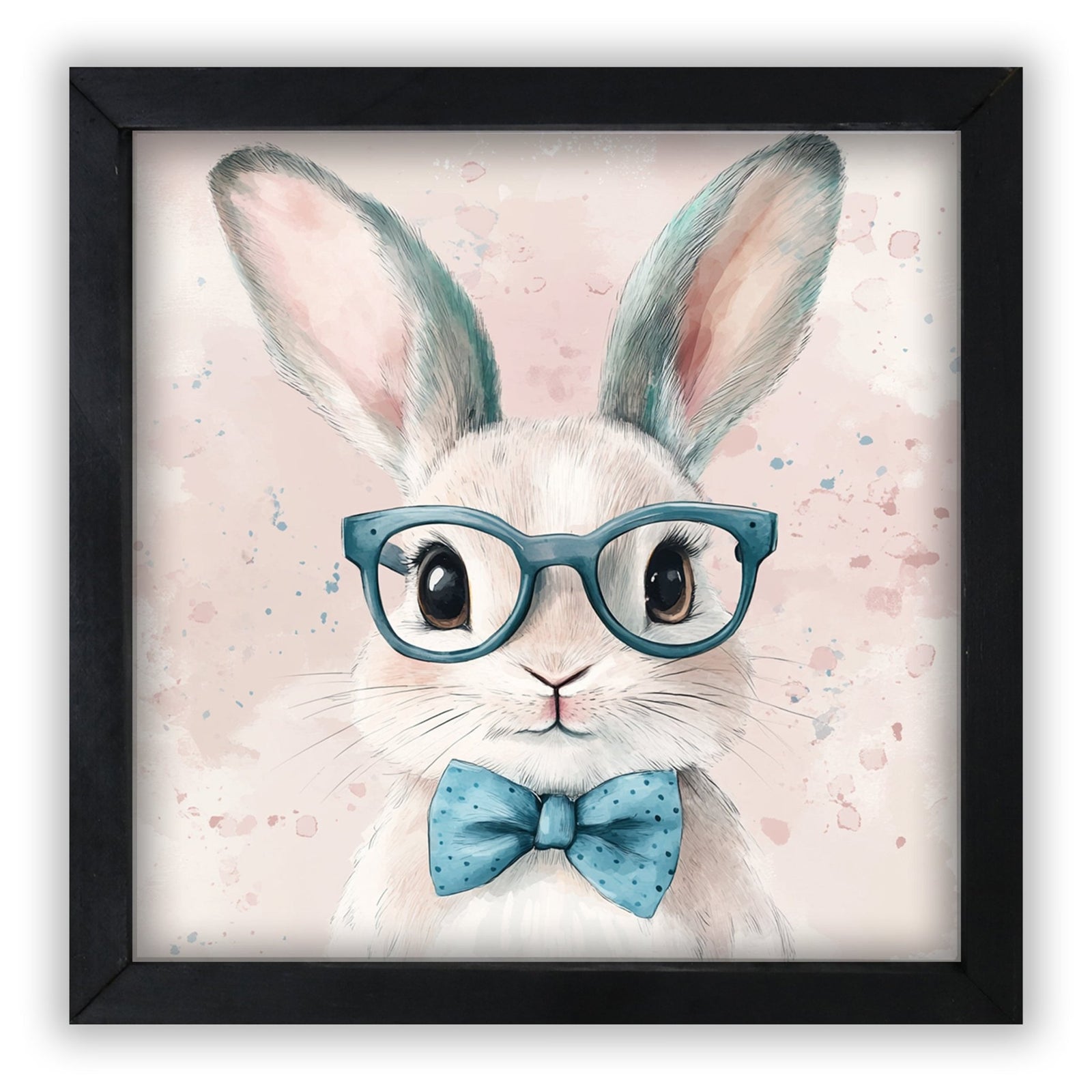 Bunny Wall Art for Home — 20x20 Handcrafted Framed Wood Sign | Easter & Spring Décor Gift - LifeSong Milestones