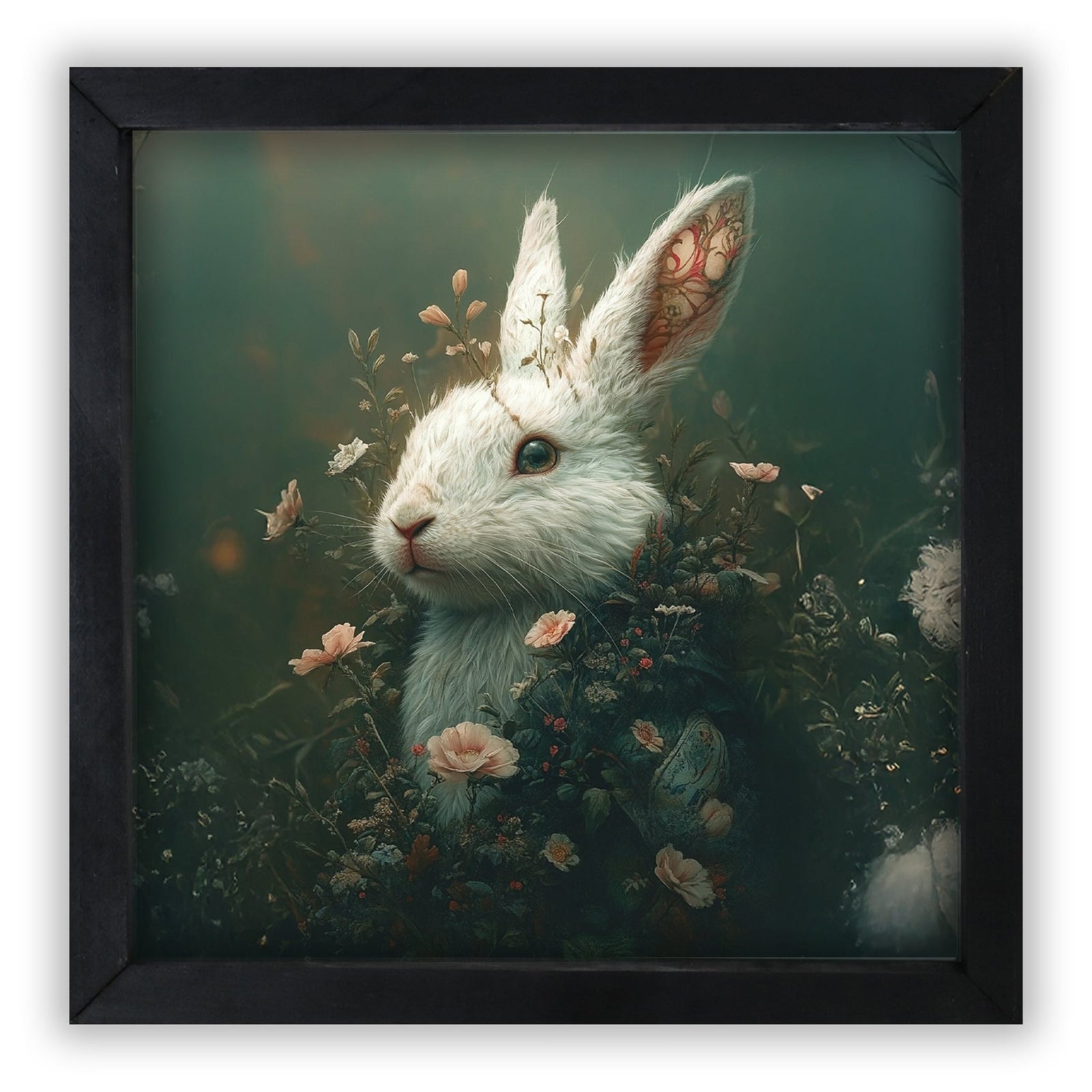 Bunny Wall Art for Home — 20x20 Handcrafted Framed Wood Sign | Easter & Spring Décor Gift - LifeSong Milestones