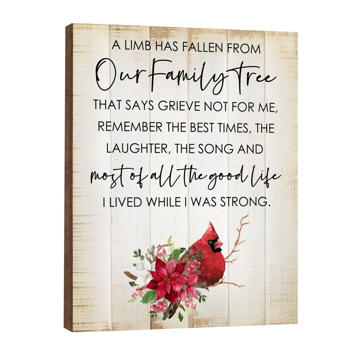 Cardinal Memorial Wooden Wall Plaque for Home Decorations - LifeSong Milestones