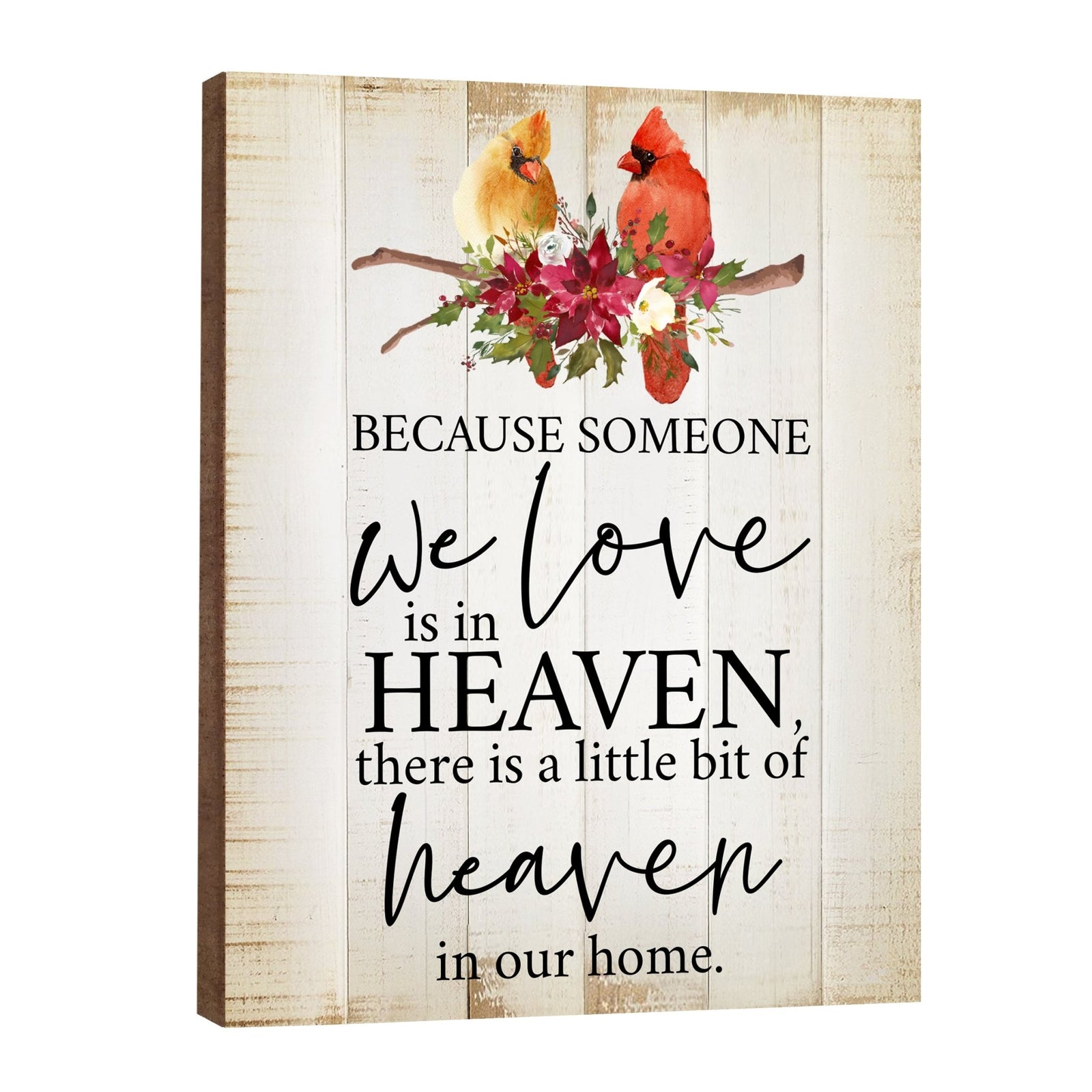 Cardinal Memorial Wooden Wall Plaque for Home Decorations - LifeSong Milestones