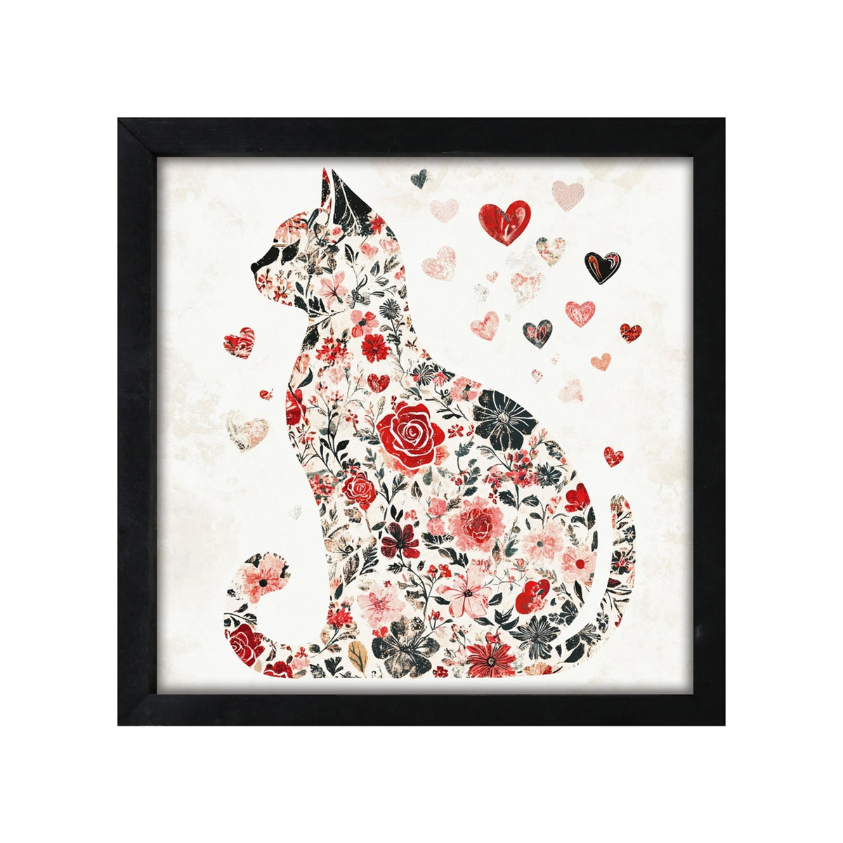 Cat Wall Art for Living Room — 20x20 Framed Wood Sign | Handcrafted Cat Home Décor Gift - LifeSong Milestones