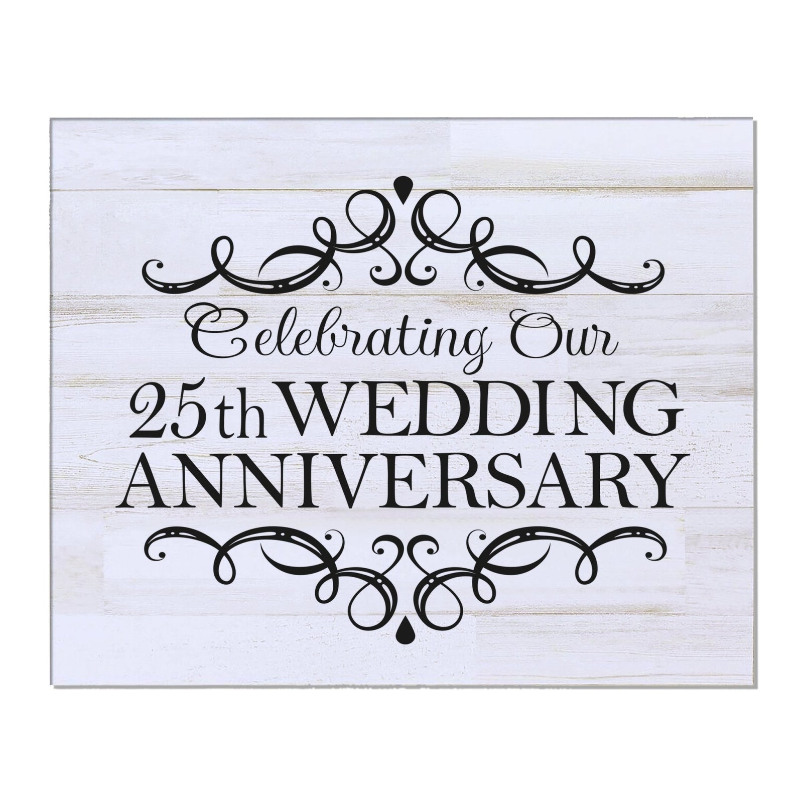 Celebrating 25th Wedding Anniversary Wall Plaque - LifeSong Milestones