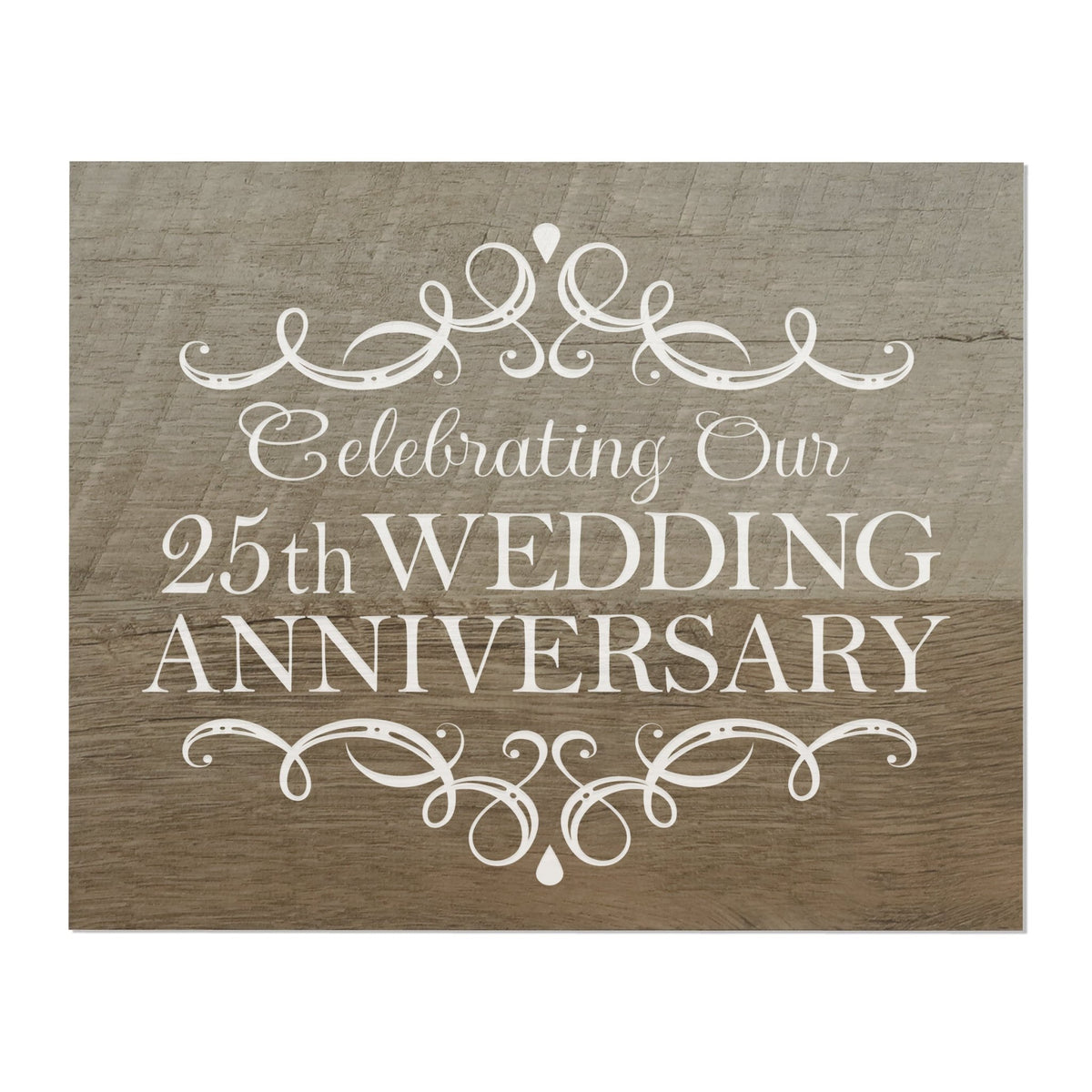 Celebrating 25th Wedding Anniversary Wall Plaque - LifeSong Milestones