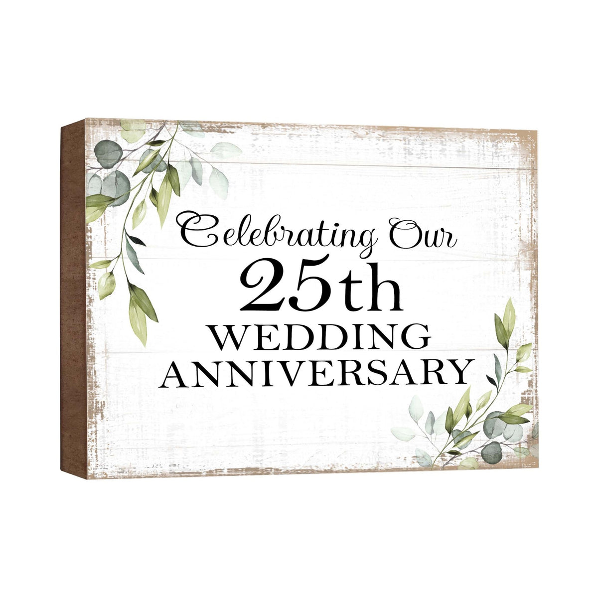 Celebrating 25th Wedding Anniversary Wall Plaque - LifeSong Milestones