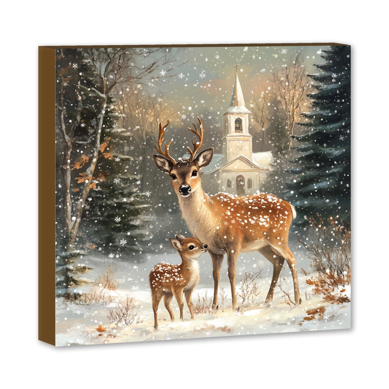 Christmas Animal Shelf Decor | 5x5 Shelf Sitter | Winter Holiday Sign - LifeSong Milestones