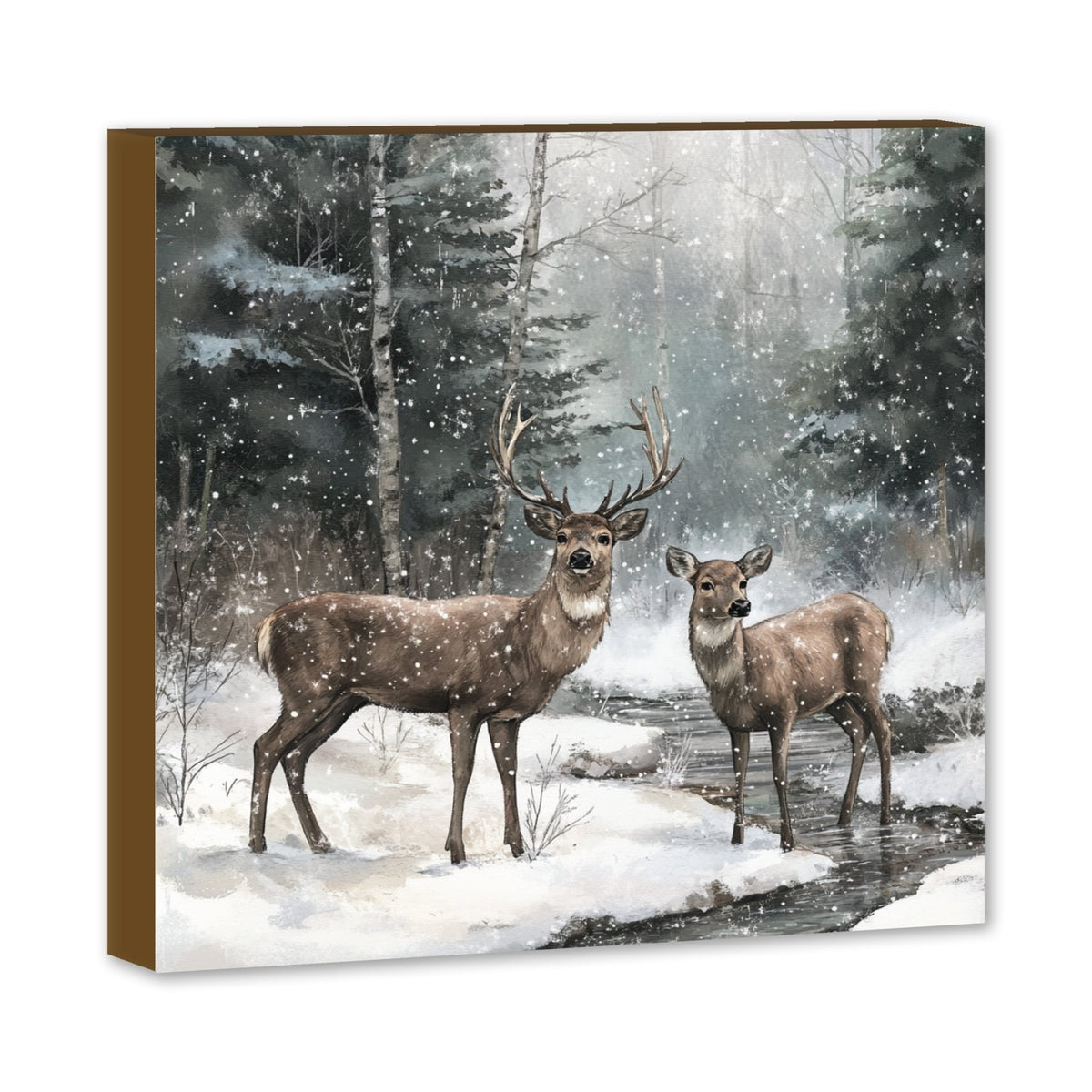 Christmas Animal Shelf Decor | 5x5 Shelf Sitter | Winter Holiday Sign - LifeSong Milestones