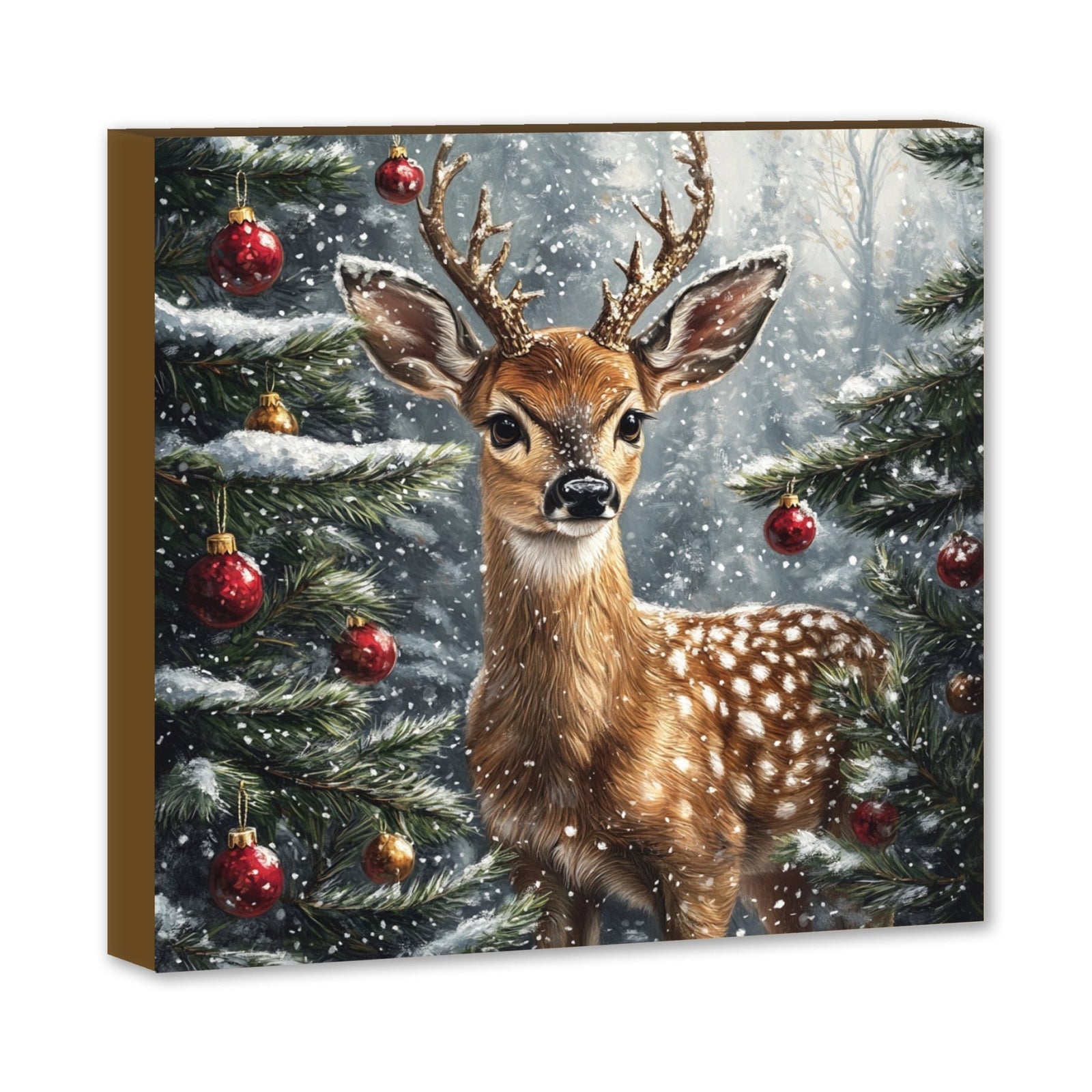 Christmas Animal Shelf Decor | 5x5 Shelf Sitter | Winter Holiday Sign - LifeSong Milestones