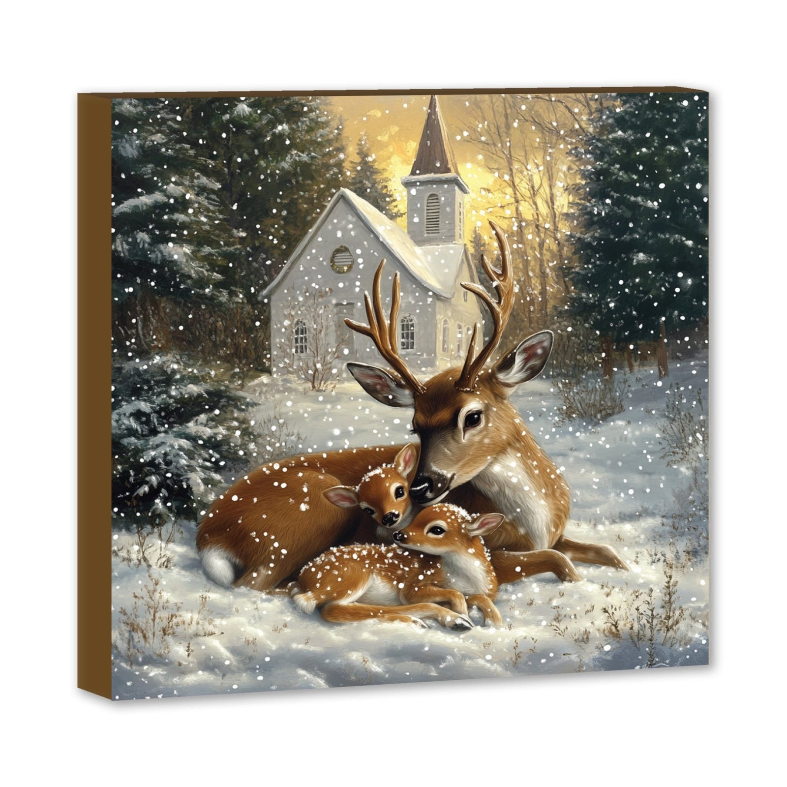 Christmas Animal Shelf Decor | 5x5 Shelf Sitter | Winter Holiday Sign - LifeSong Milestones