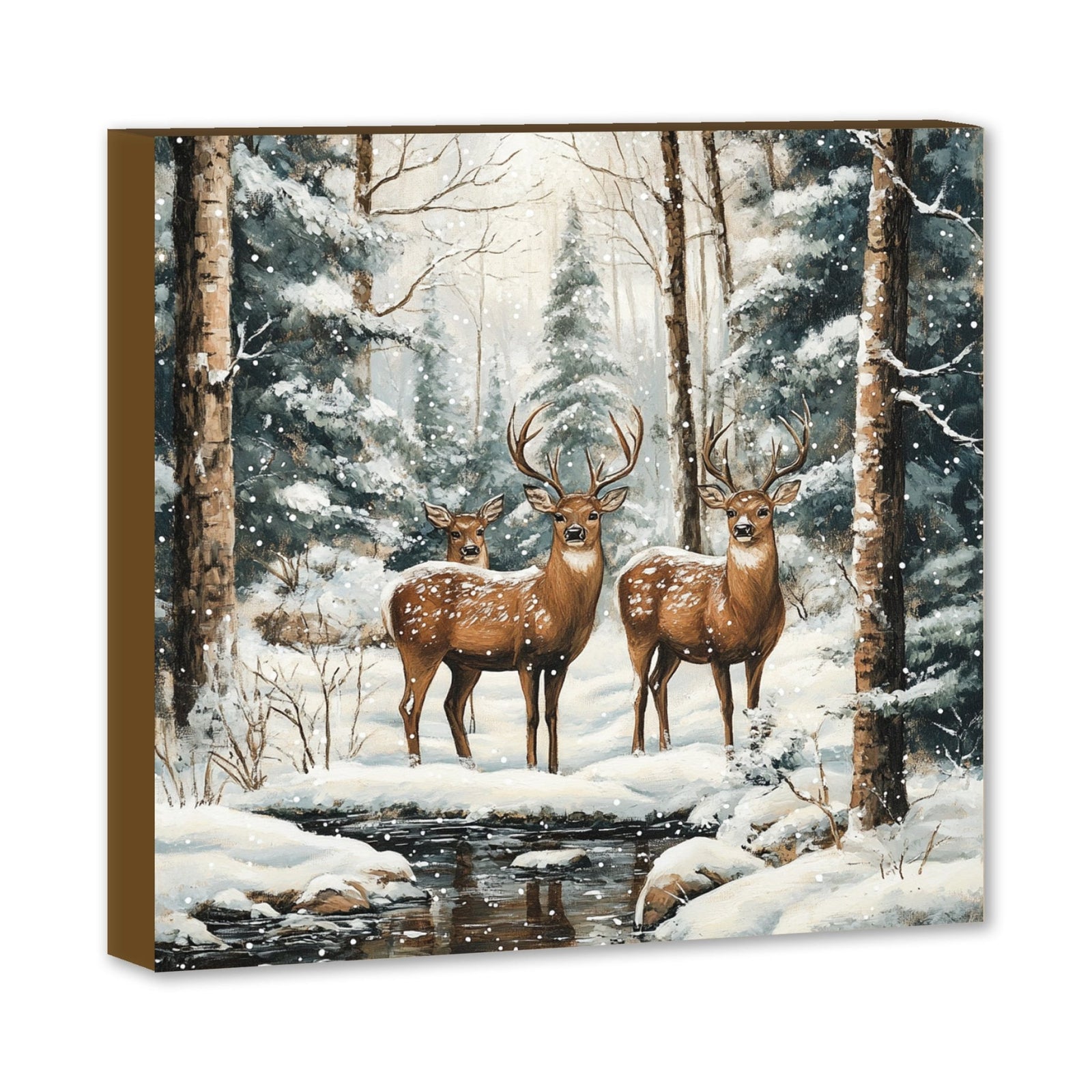 Christmas Animal Shelf Decor | 5x5 Shelf Sitter | Winter Holiday Sign - LifeSong Milestones