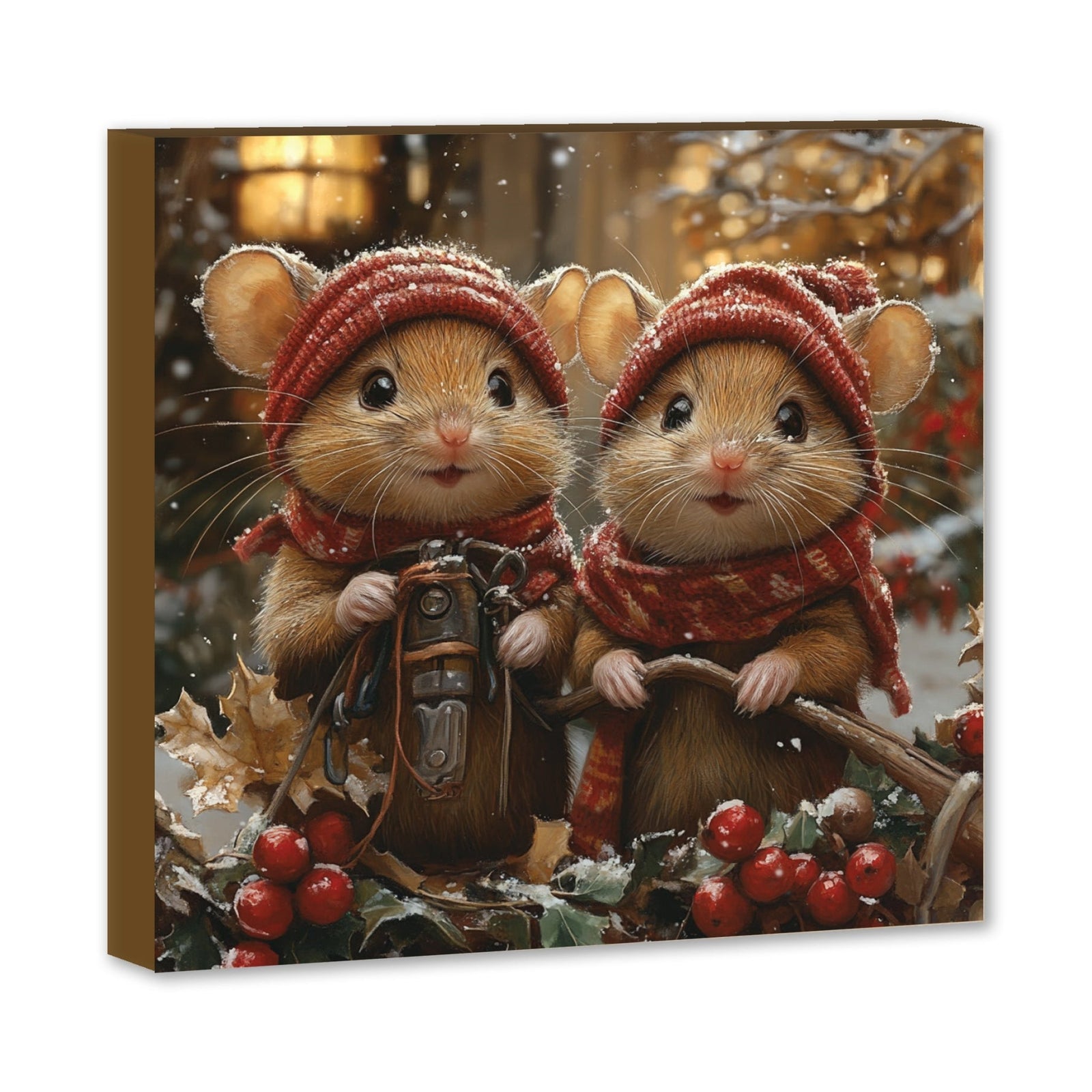 Christmas Animal Shelf Decor | 5x5 Shelf Sitter | Winter Holiday Sign - LifeSong Milestones