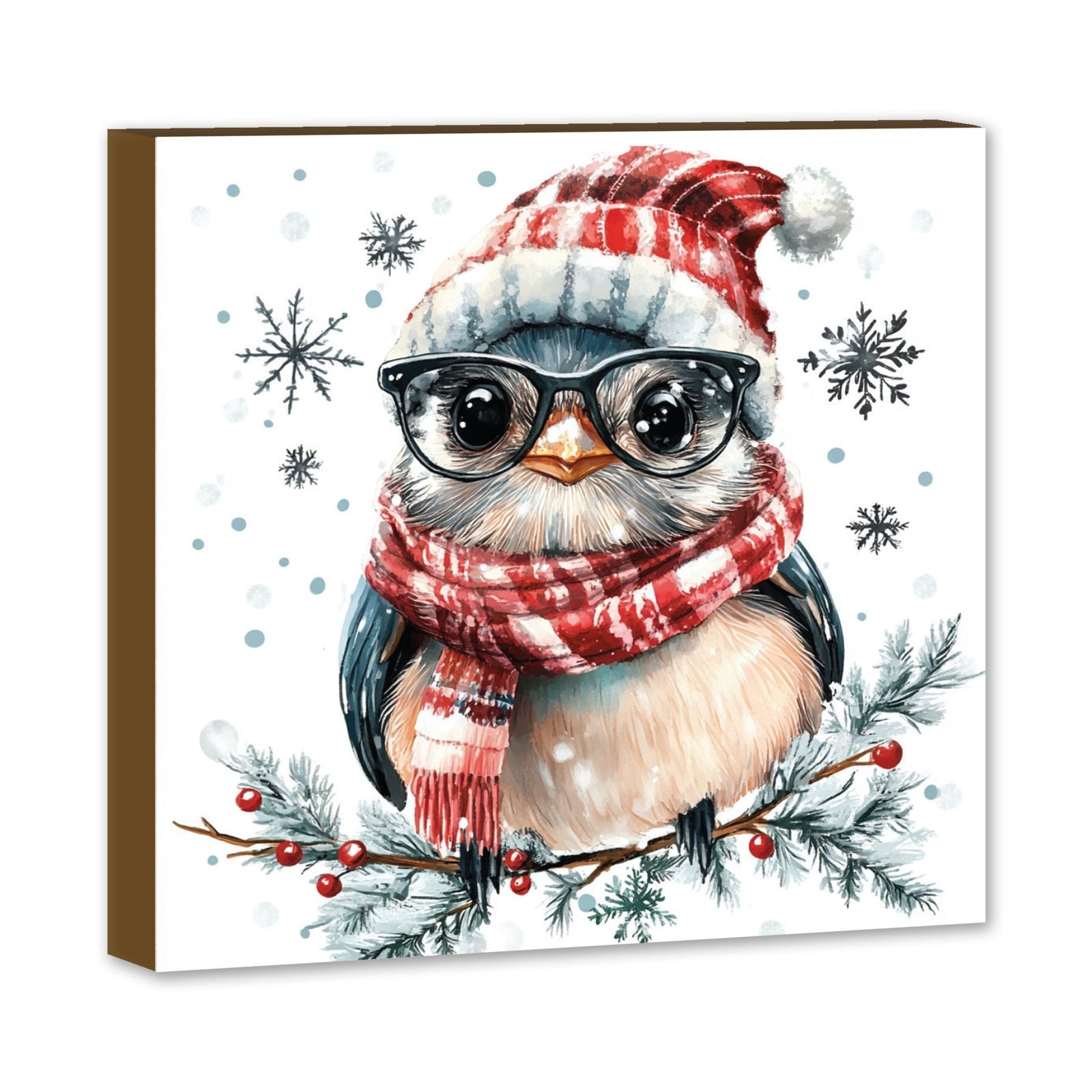 Christmas Animal Shelf Sitter 5x5 | Digitally Printed Holiday Shelf Decor - LifeSong Milestones