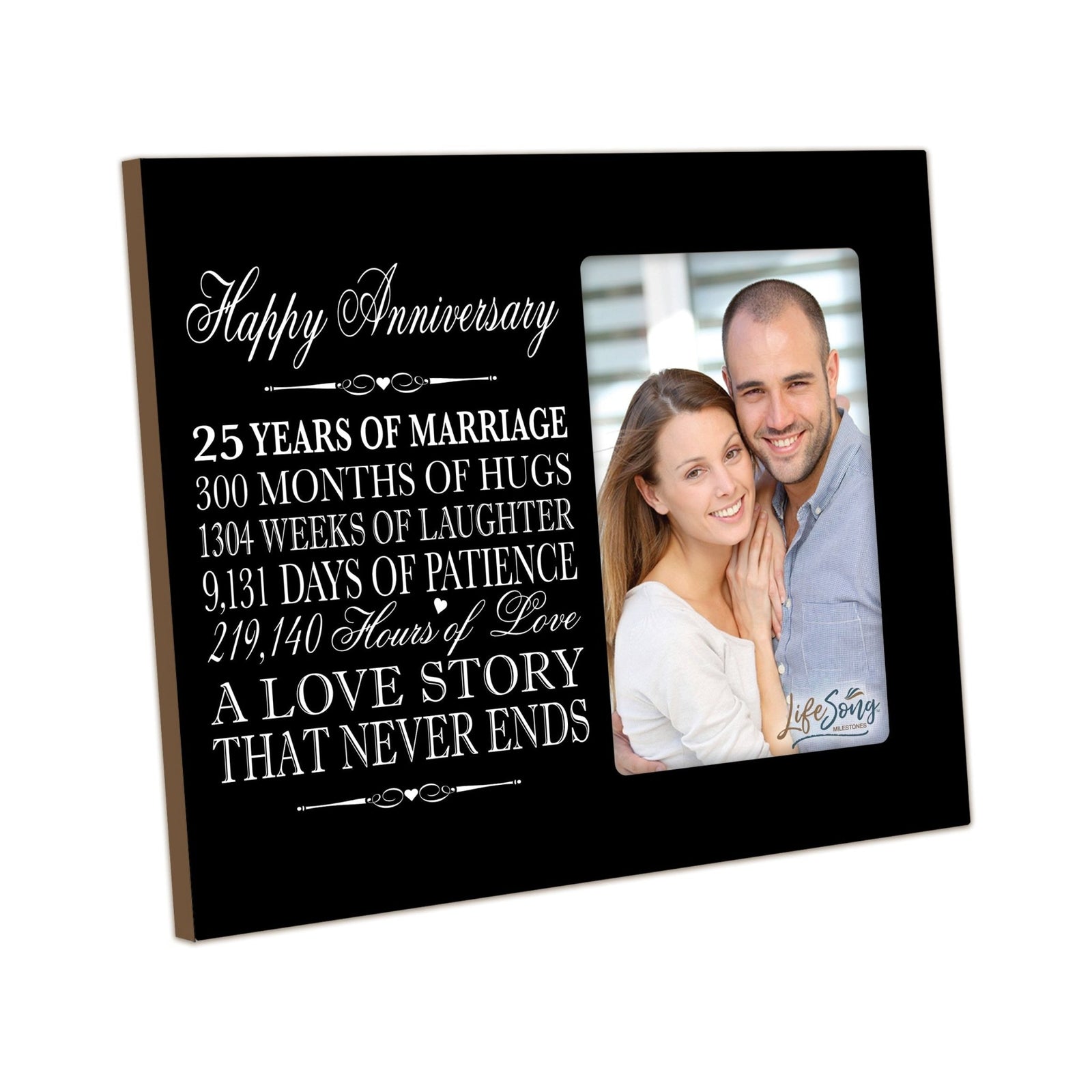 Couples Unique 25th Wedding Anniversary Photo Frame Decorations - A Love Story - LifeSong Milestones