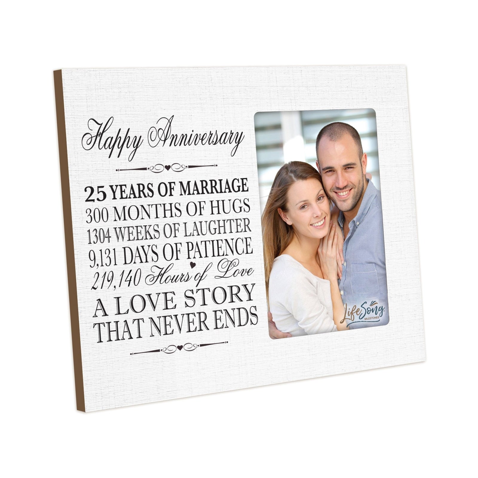 Couples Unique 25th Wedding Anniversary Photo Frame Decorations - A Love Story - LifeSong Milestones