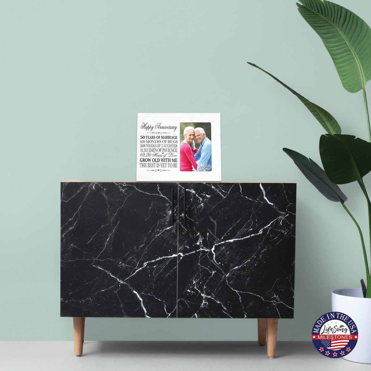 Couples Unique 50th Wedding Anniversary Photo Frame Decorations - Grow Old With Me - LifeSong Milestones