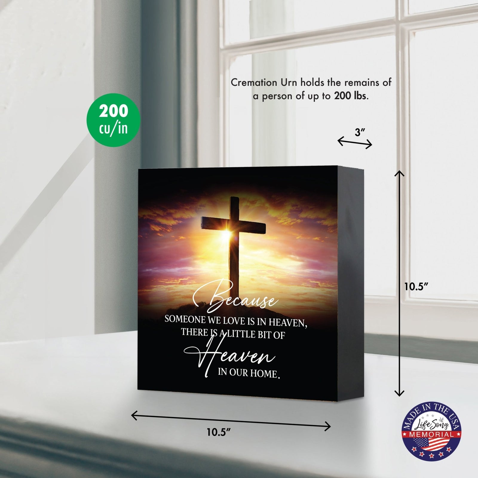 Cremation Urn for Human Ashes – Handcrafted Wooden Memorial Keepsake (Made in USA) - LifeSong Milestones