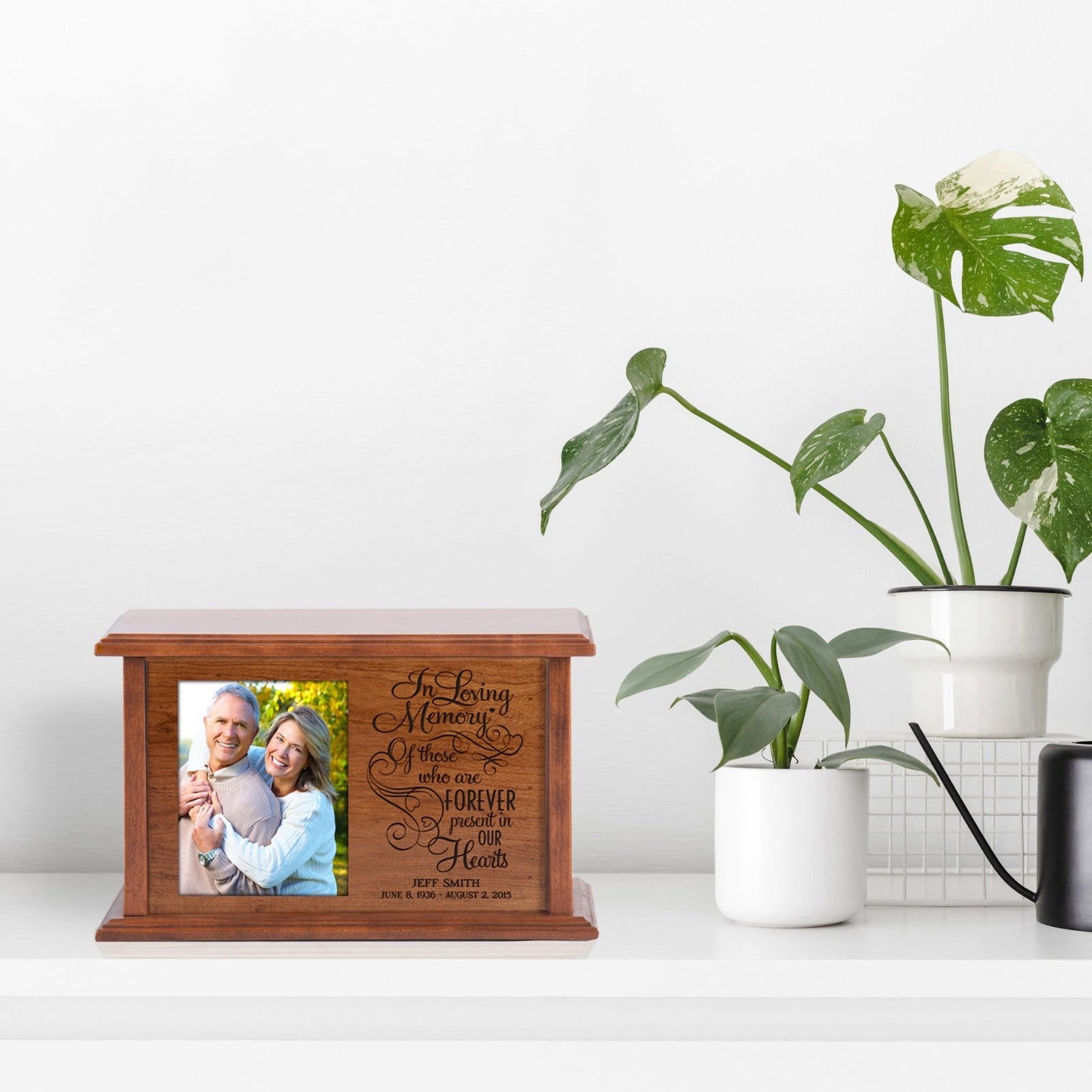 Custom Engraved Unique Cremation Urn Box for Human Ashes - In Loving Memory - LifeSong Milestones