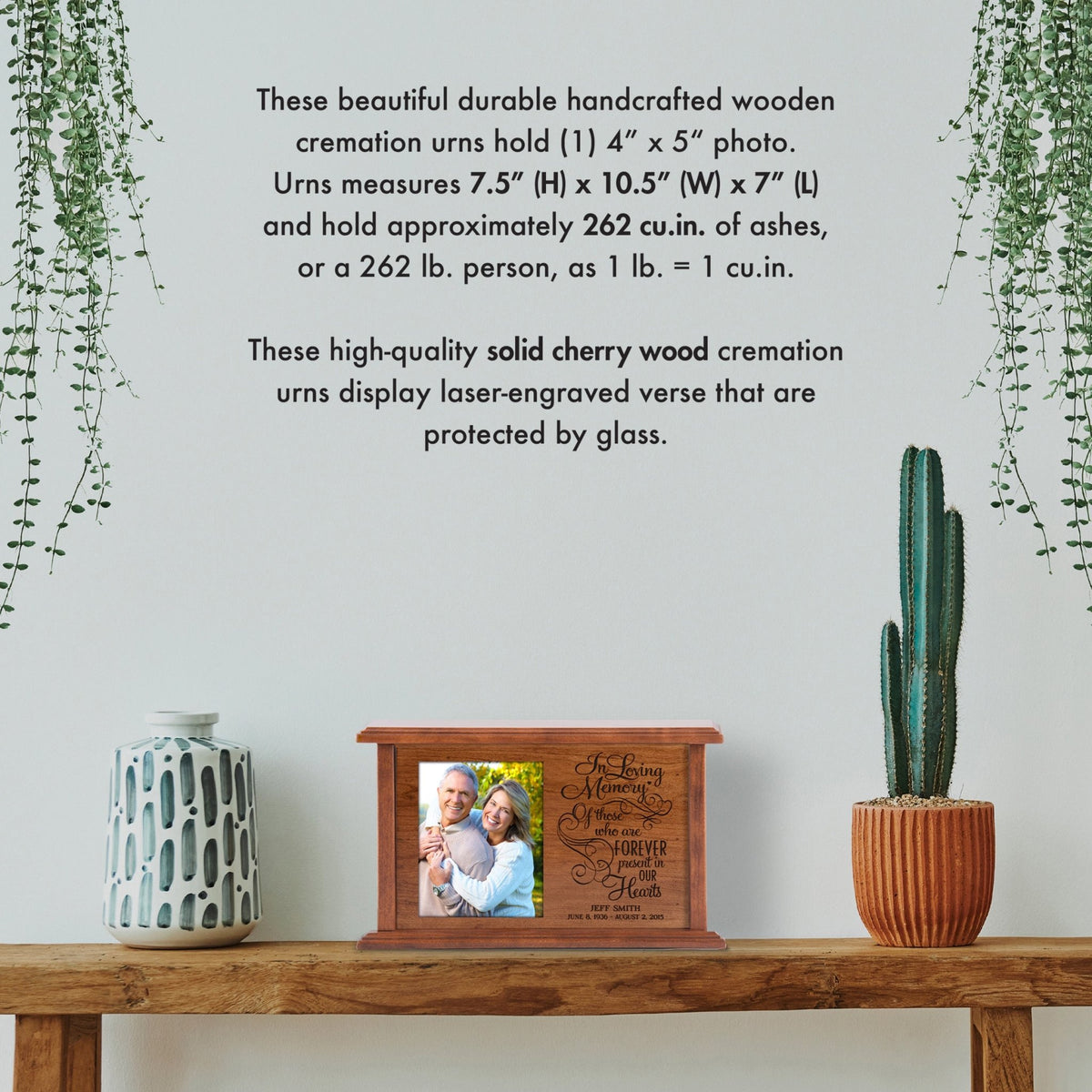 Custom Engraved Unique Cremation Urn Box for Human Ashes - In Loving Memory - LifeSong Milestones
