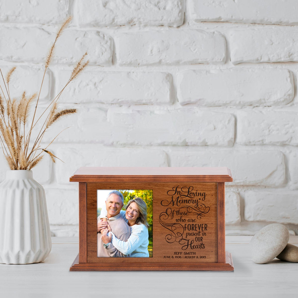 Custom Engraved Unique Cremation Urn Box for Human Ashes - In Loving Memory - LifeSong Milestones