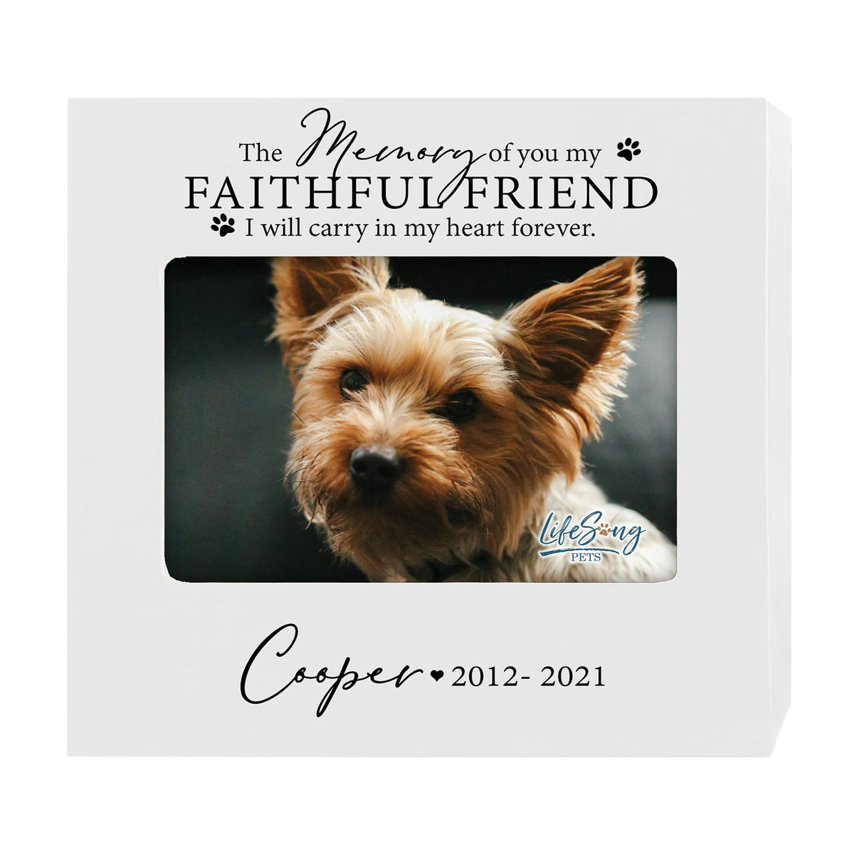 Custom Wooden Pet Urn with Photo Frame – A Loving Tribute to Your Pet - My Faithful Friend - LifeSong Milestones