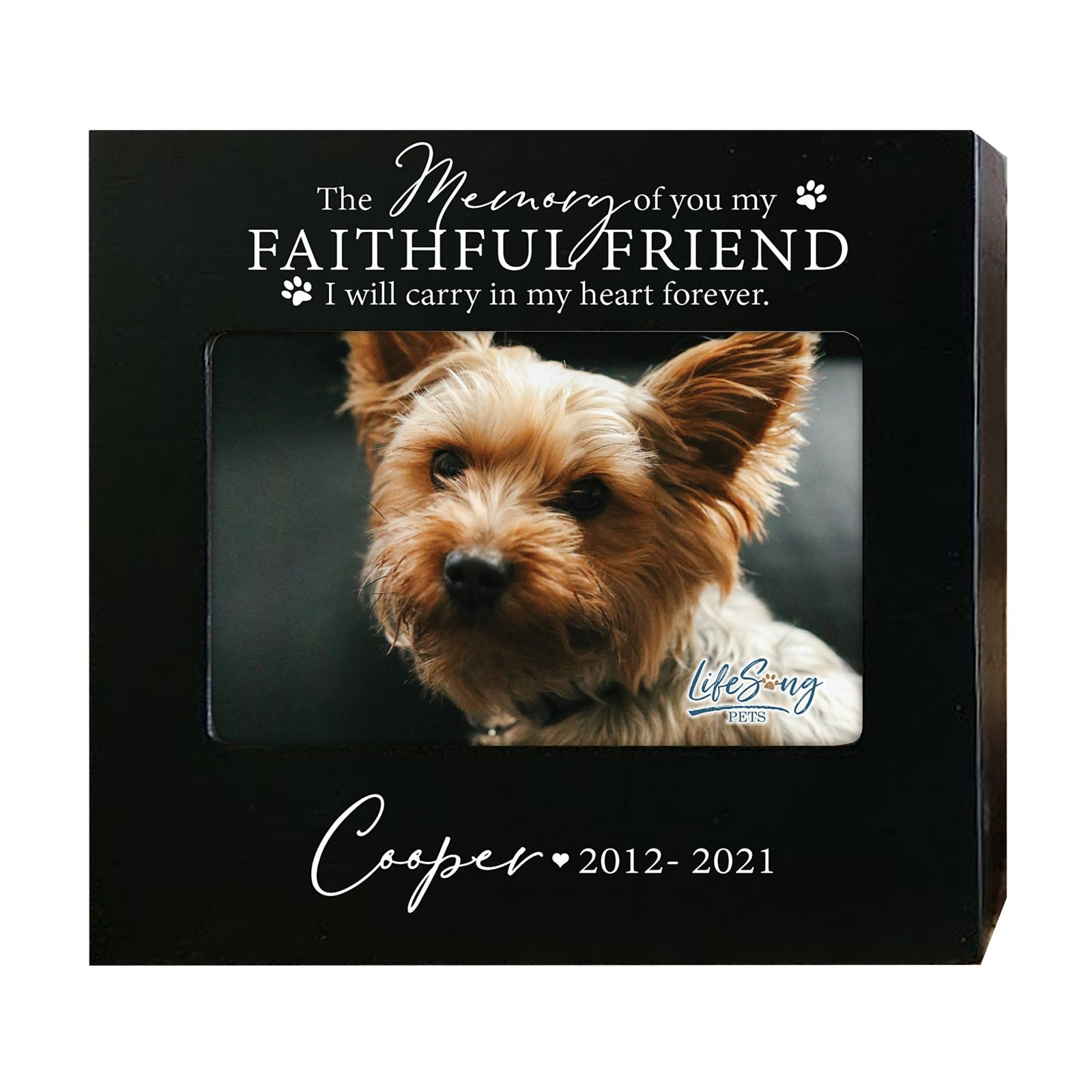 Custom Wooden Pet Urn with Photo Frame – A Loving Tribute to Your Pet - My Faithful Friend - LifeSong Milestones