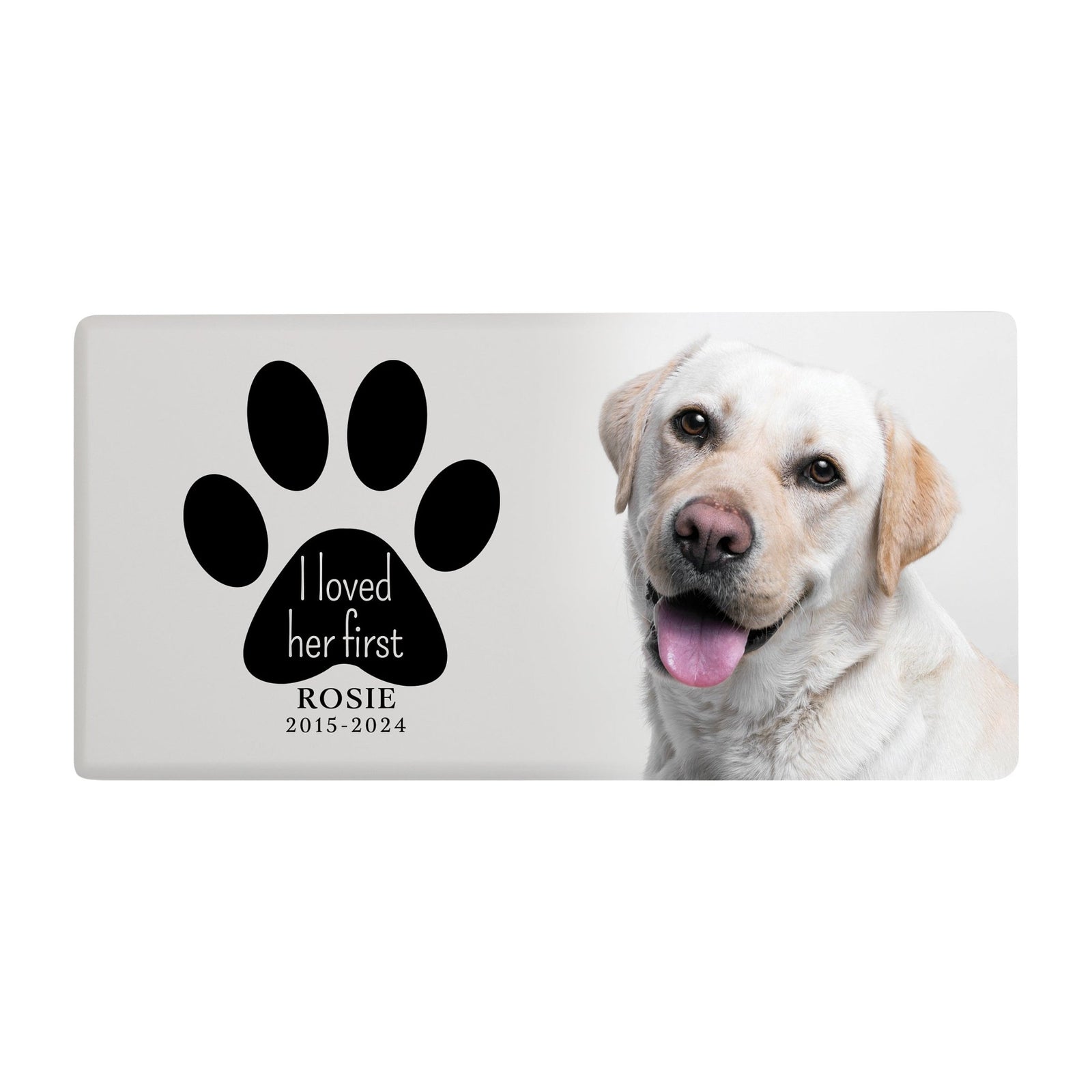 Dog Memorial Urn for Ashes – Custom Bereavement Gift for Dog Lovers - I Loved Her First - LifeSong Milestones