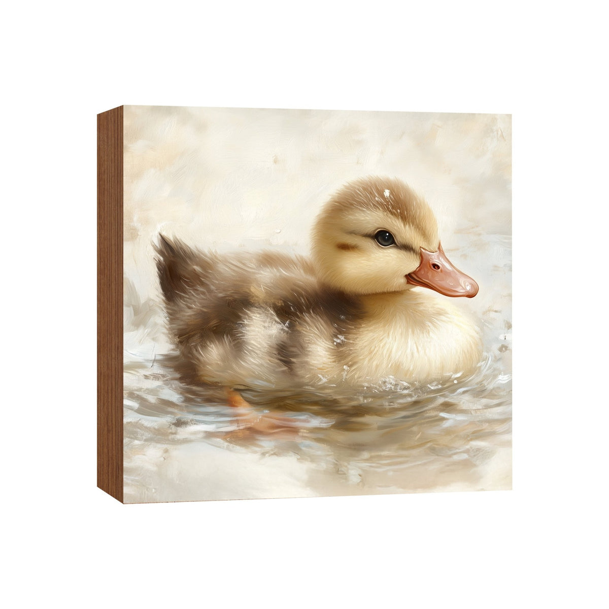 Duck Shelf Sitter 5x5 — Square Birch Wood Spring & Easter Tiered Tray Décor | USA-Made - LifeSong Milestones