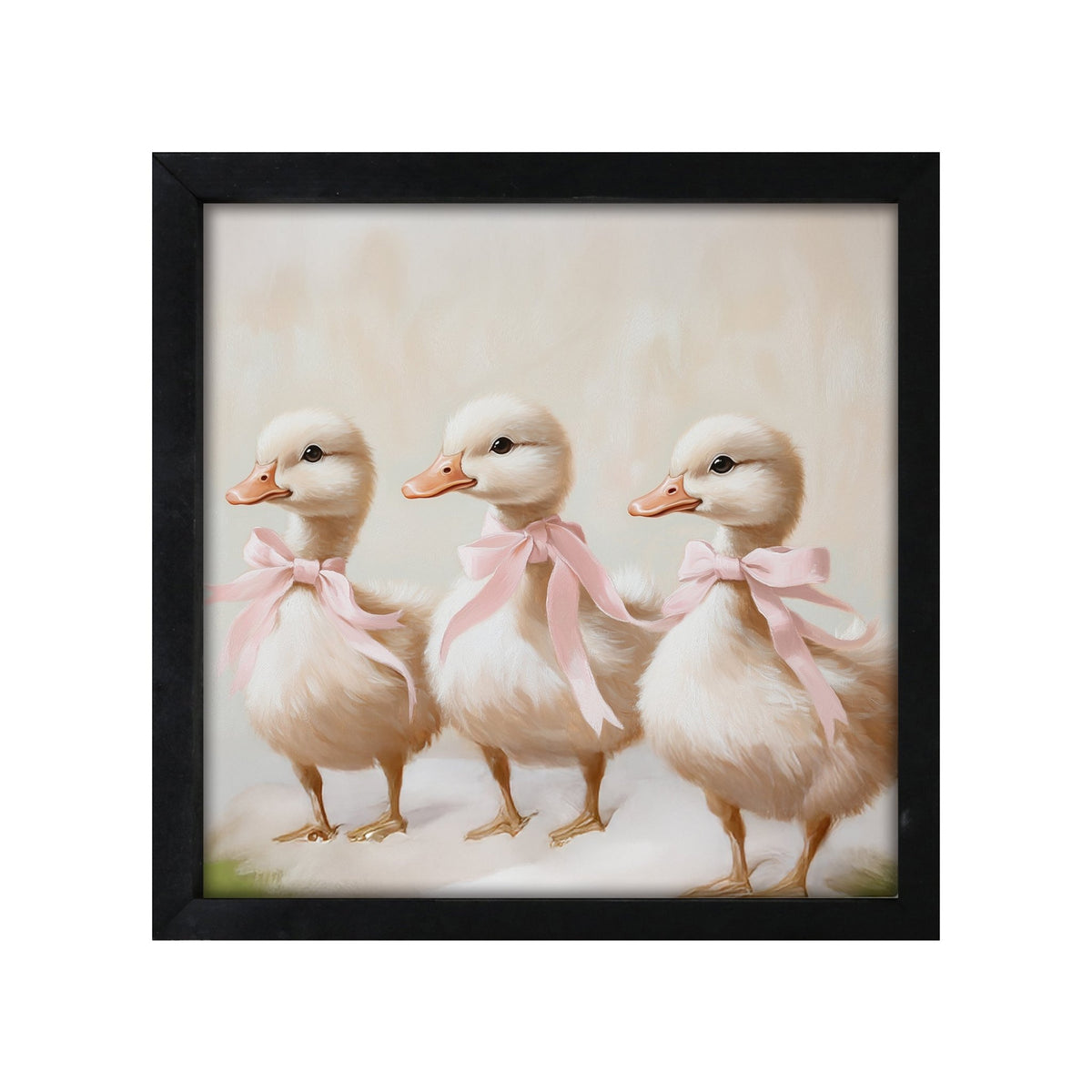 Duck Wall Art for Living Room — 20x20 Black Framed Wood Sign | Spring & Easter Home Décor Gift - LifeSong Milestones