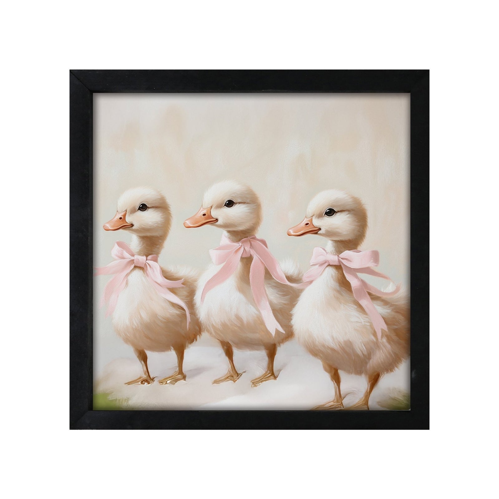 Duck Wall Art for Living Room — 20x20 Black Framed Wood Sign | Spring & Easter Home Décor Gift - LifeSong Milestones