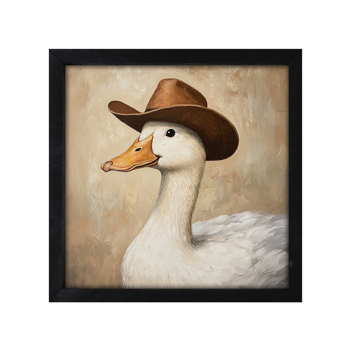 Duck Wall Art for Living Room — 20x20 Black Framed Wood Sign | Spring & Easter Home Décor Gift - LifeSong Milestones