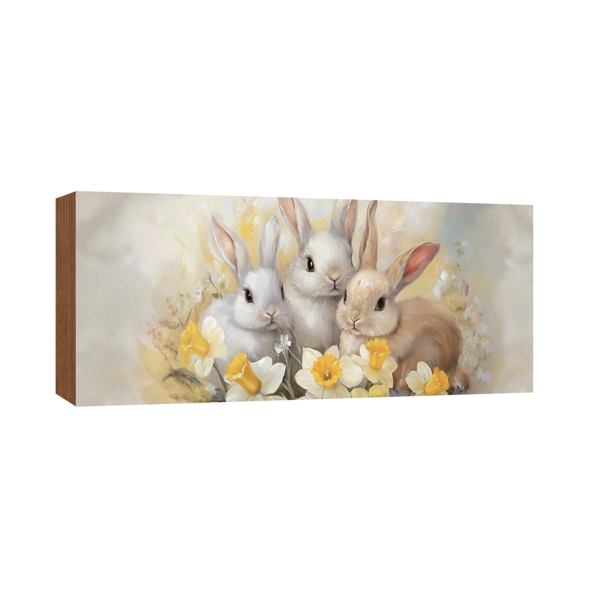 Easter Bunny Shelf Sitter 4x10 — Wide Handcrafted Wood Spring Mantel Décor | Bunny Lover Gift for Her - LifeSong Milestones