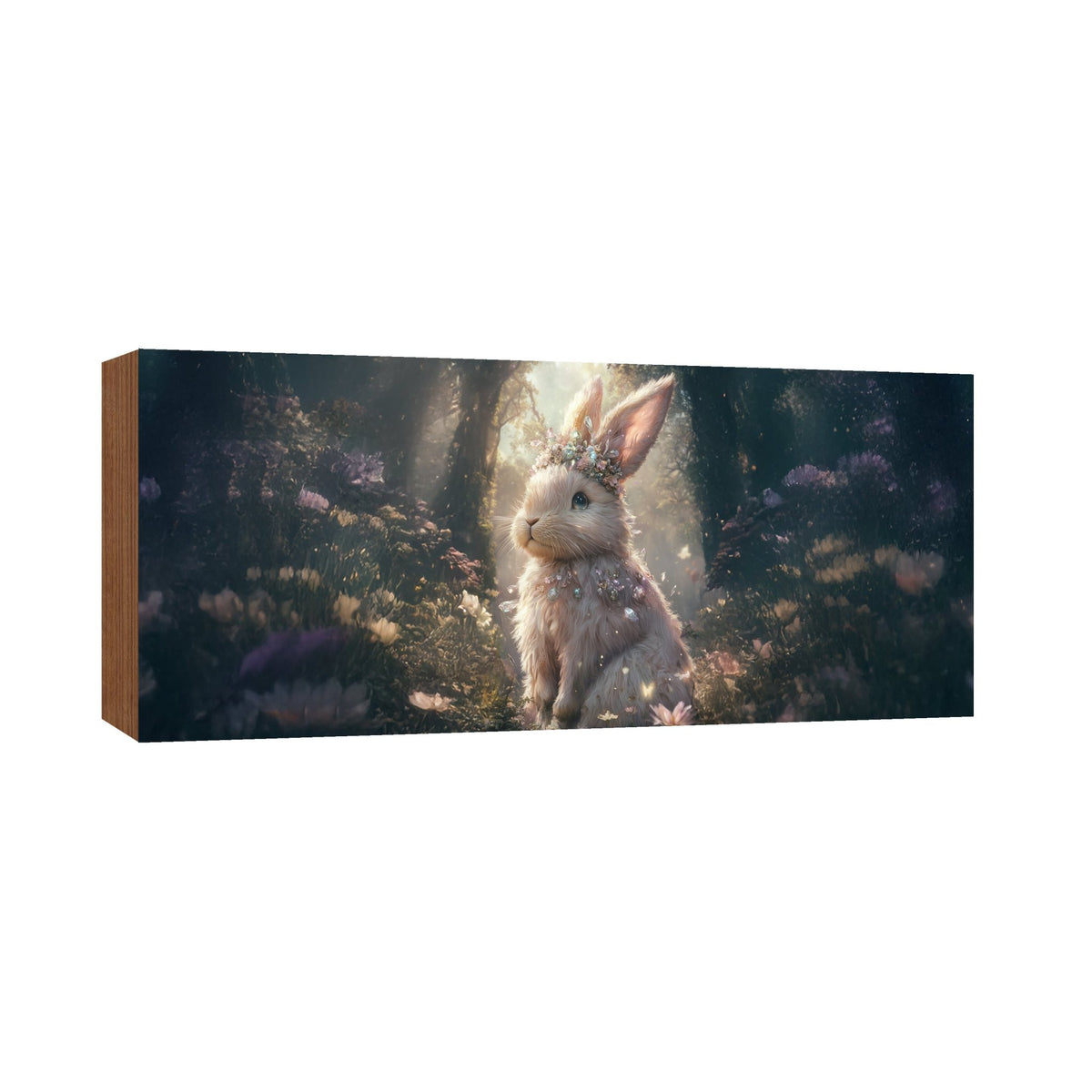Easter Bunny Shelf Sitter 4x10 — Wide Handcrafted Wood Spring Mantel Décor | Bunny Lover Gift for Her - LifeSong Milestones