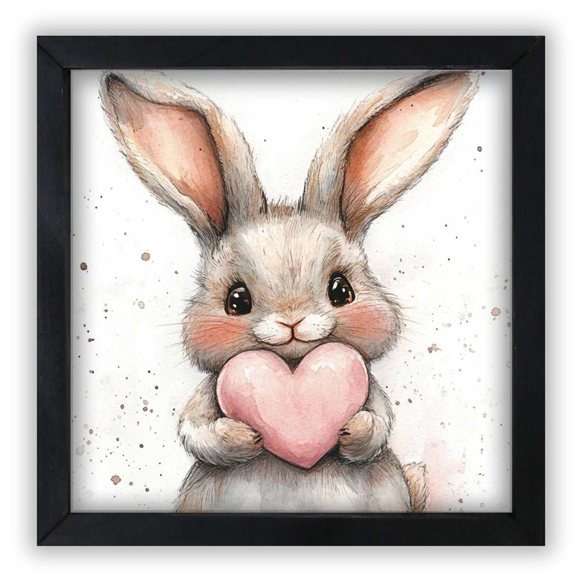 Easter Bunny Wall Art 20x20 — Handcrafted Framed Wood Sign | Spring Home Décor Gift for Her - LifeSong Milestones