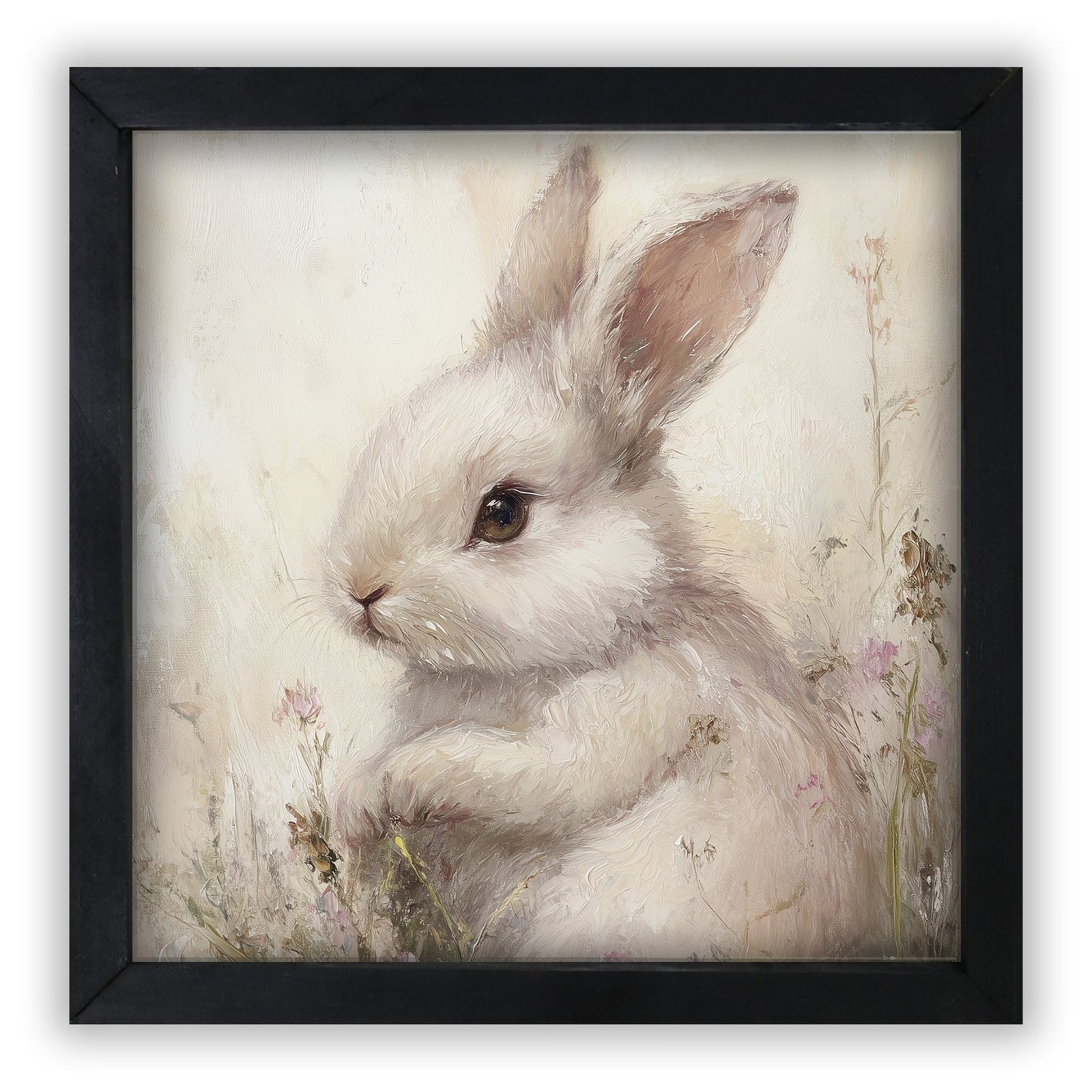Easter Bunny Wall Art 20x20 — Handcrafted Framed Wood Sign | Spring Home Décor Gift for Her - LifeSong Milestones