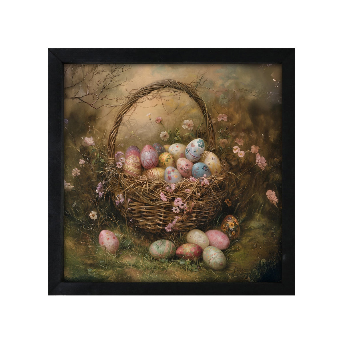 Easter Egg Wall Art — 20x20 Handcrafted Framed Wood Sign | Spring & Easter Home Décor Gift - LifeSong Milestones