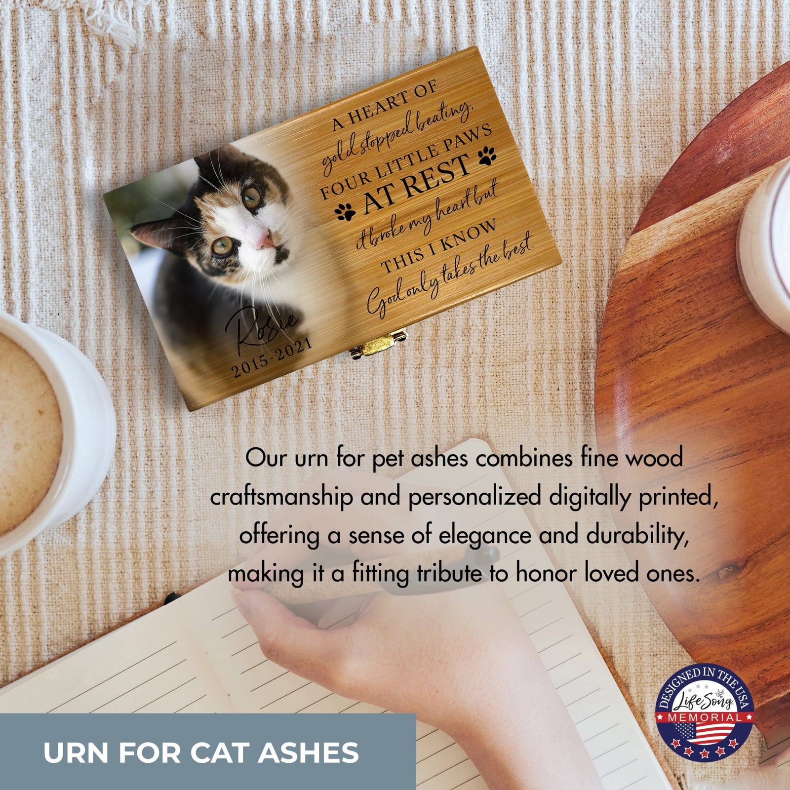 Eco - Friendly Biodegradable Funeral Urn for Pet Ashes – Sustainable Green Burial Memorial Keepsake - LifeSong Milestones