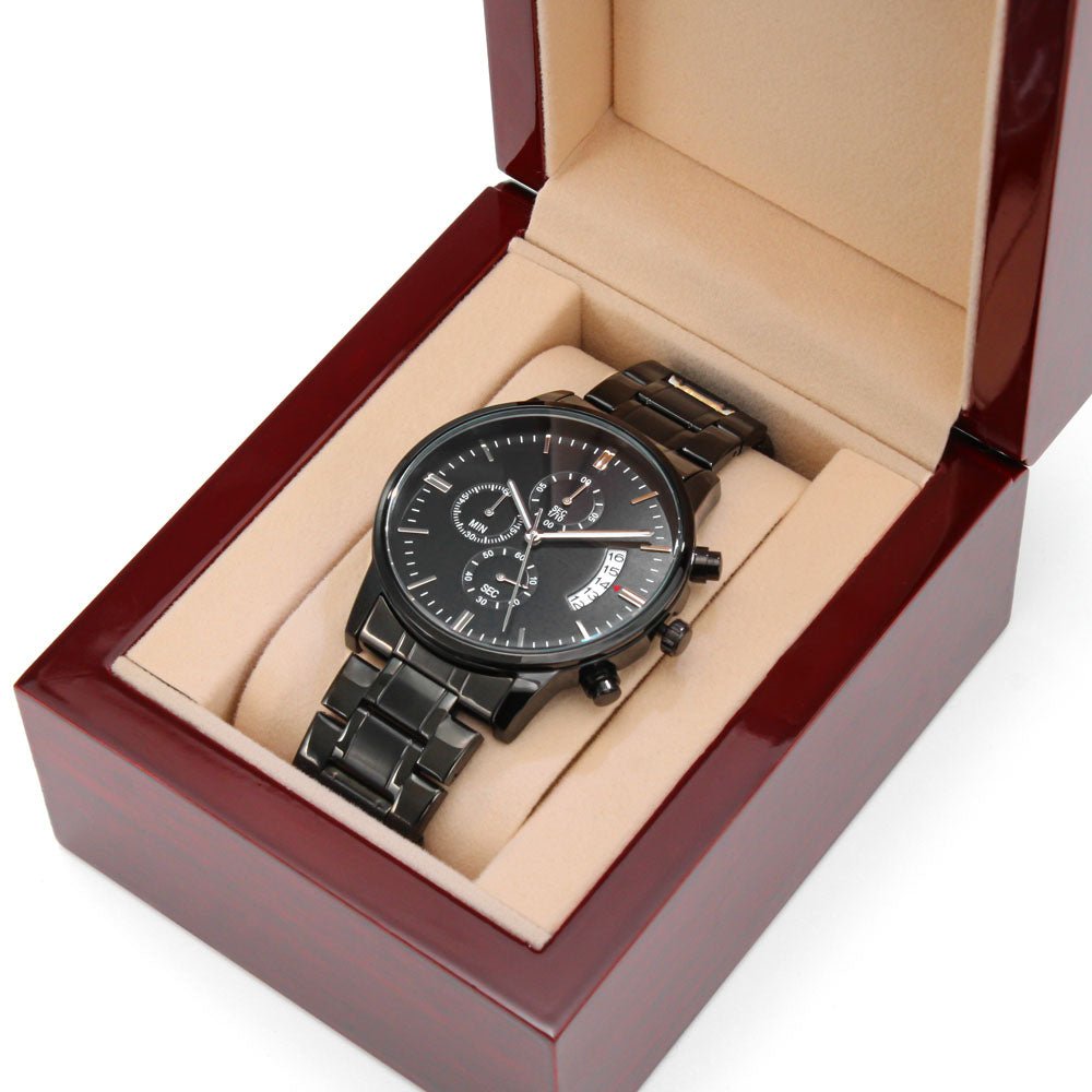 Engraved Chronograph Watch for Dad – 'My Hero' Gift for Father's Day, Birthday or Christmas - LifeSong Milestones