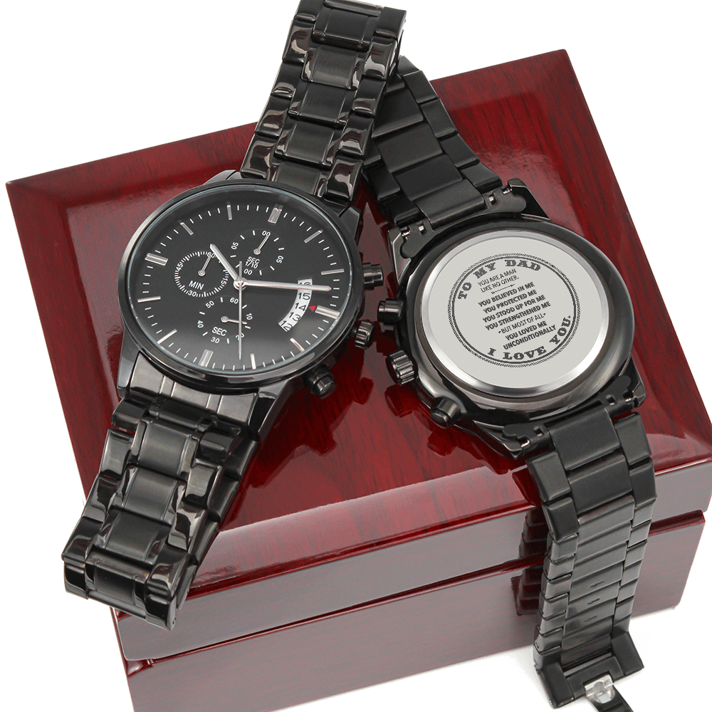 Engraved Chronograph Watch for Dad – 'To My Dad' Gift for Father's Day, Birthday or Christmas - LifeSong Milestones