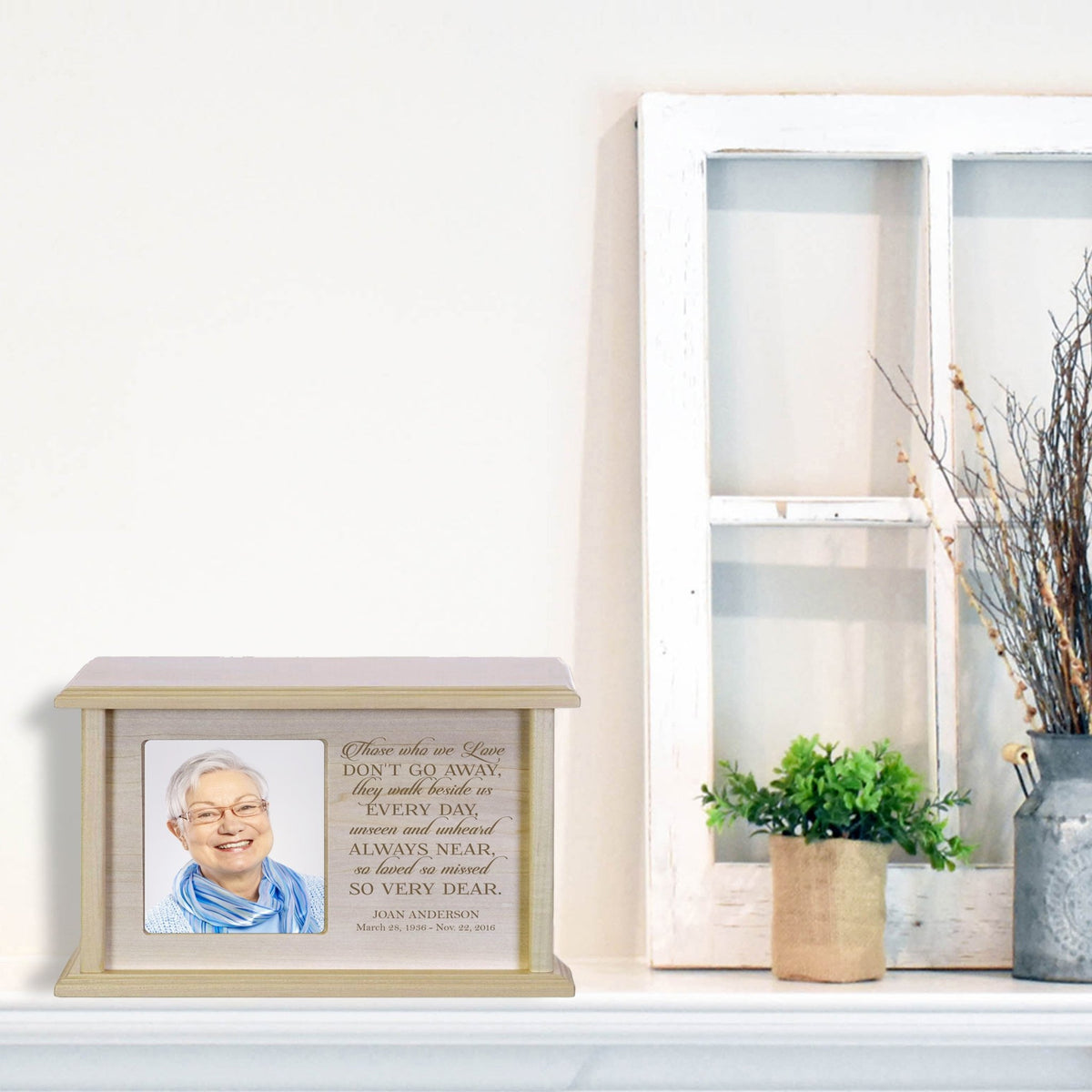 Engraved Memorial Custom Photo Cremation Urn for Human Ashes - Those We Love - LifeSong Milestones