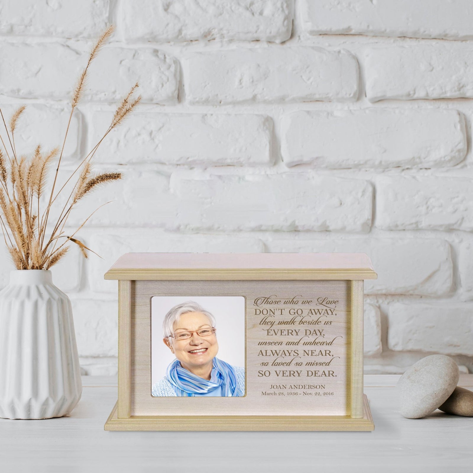 Engraved Memorial Custom Photo Cremation Urn for Human Ashes - Those We Love - LifeSong Milestones