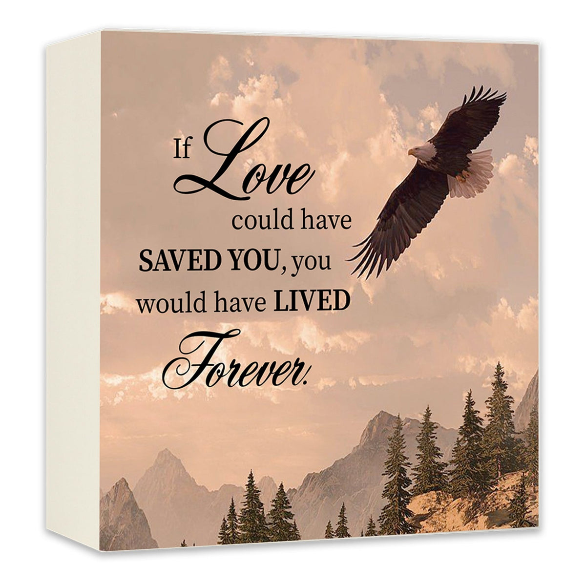 Engraved Wooden Cremation Urn for Human Ashes – “If Love Could Have Saved” Memorial Keepsake - LifeSong Milestones