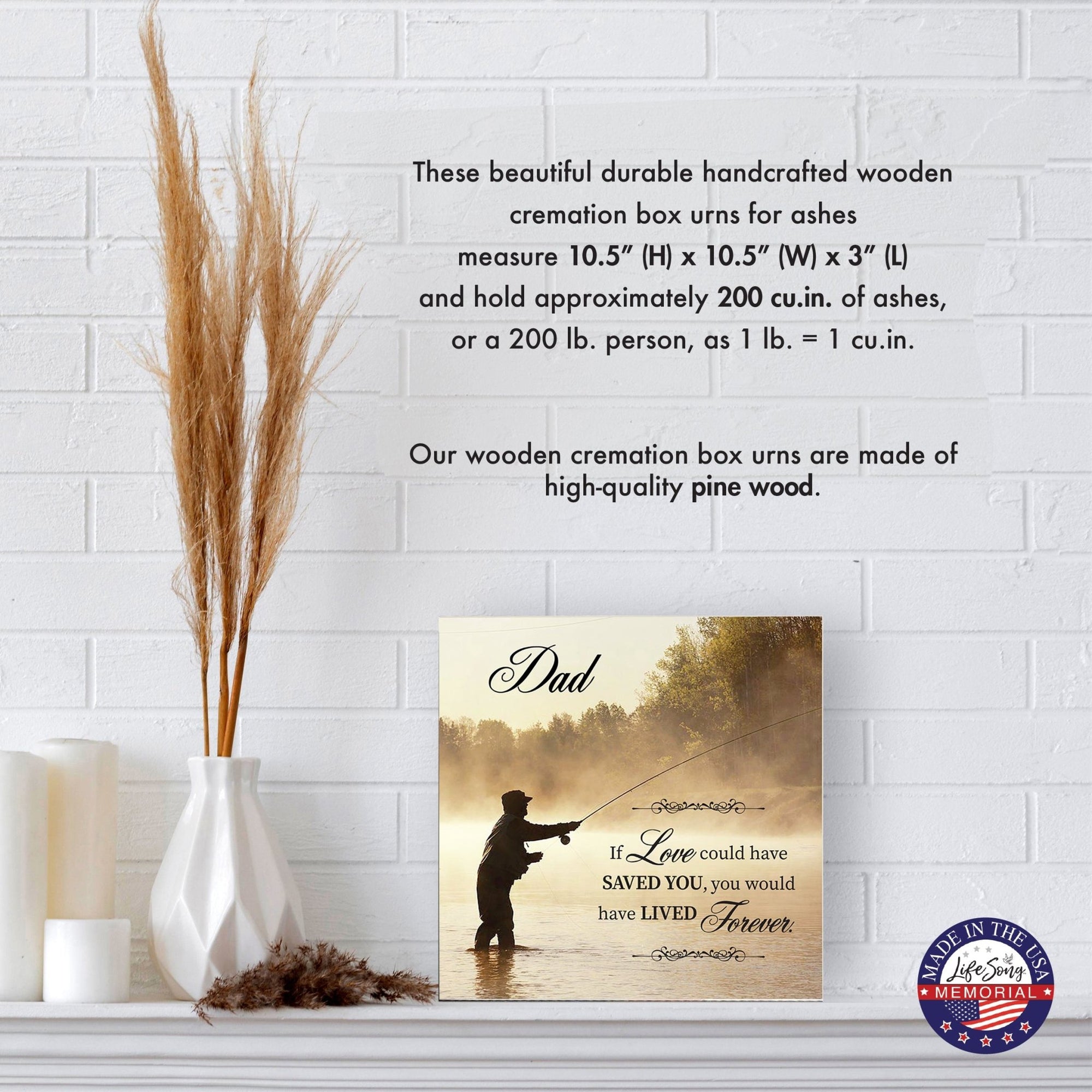 Engraved Wooden Cremation Urn for Human Ashes – “If Love Could Have Saved” Memorial Keepsake - LifeSong Milestones