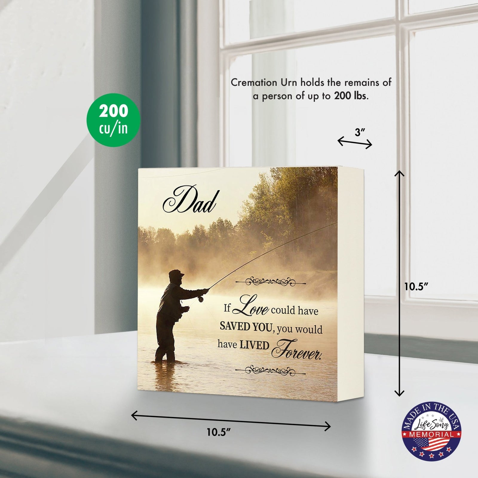 Engraved Wooden Cremation Urn for Human Ashes – “If Love Could Have Saved” Memorial Keepsake - LifeSong Milestones