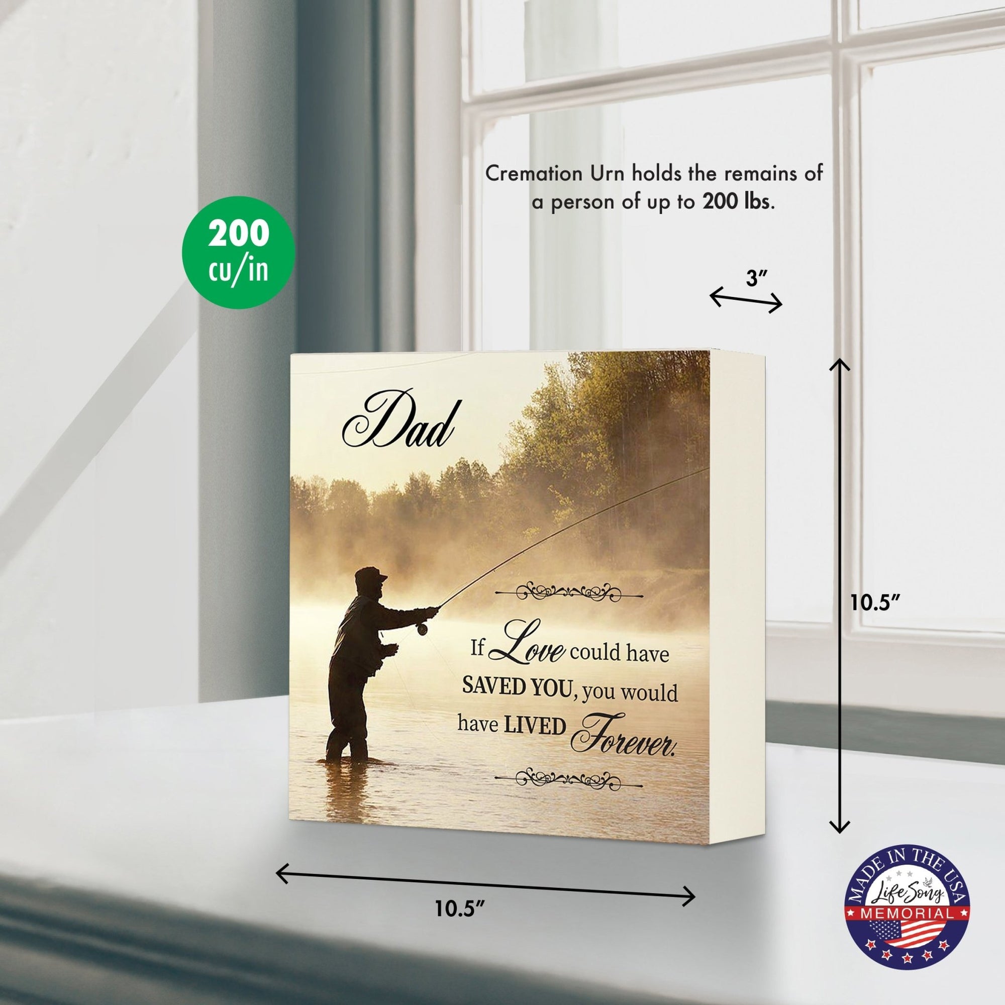 Engraved Wooden Cremation Urn for Human Ashes – “If Love Could Have Saved” Memorial Keepsake - LifeSong Milestones