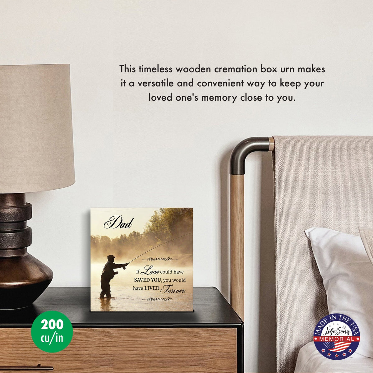 Engraved Wooden Cremation Urn for Human Ashes – “If Love Could Have Saved” Memorial Keepsake - LifeSong Milestones